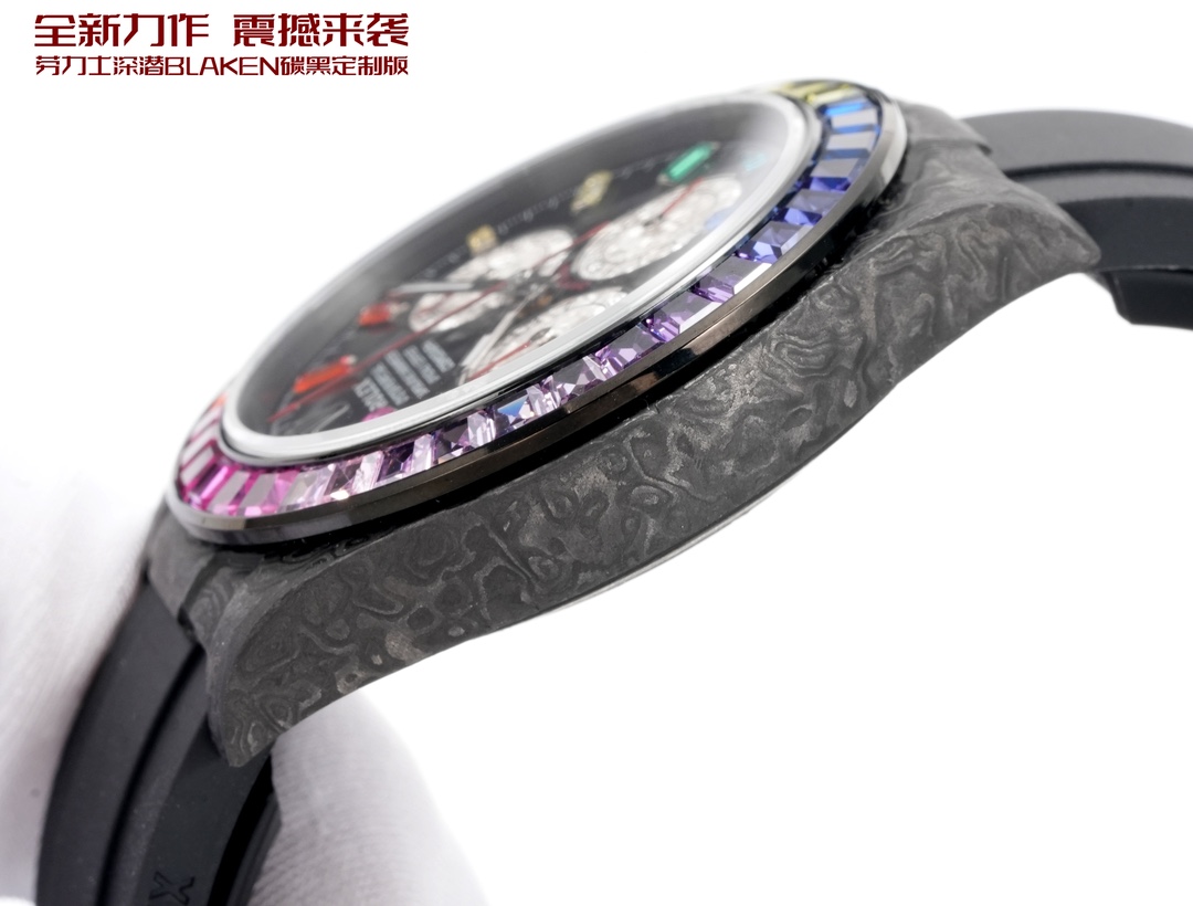 Rolex A貨 Daytona彩虹圈黑白面計時腕錶 奢華款| 9 Rolex A貨 Daytona彩虹圈黑白面計時腕錶 奢華款