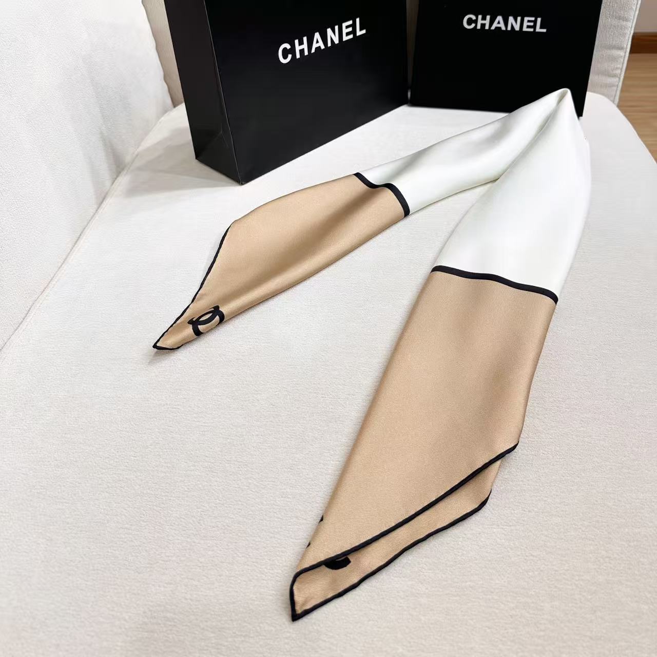 Chanel黑白拼接絲巾女 高仿高級感圍巾 一比一百搭方巾推薦| 10 Chanel黑白拼接絲巾女 高仿高級感圍巾 一比一百搭方巾推薦