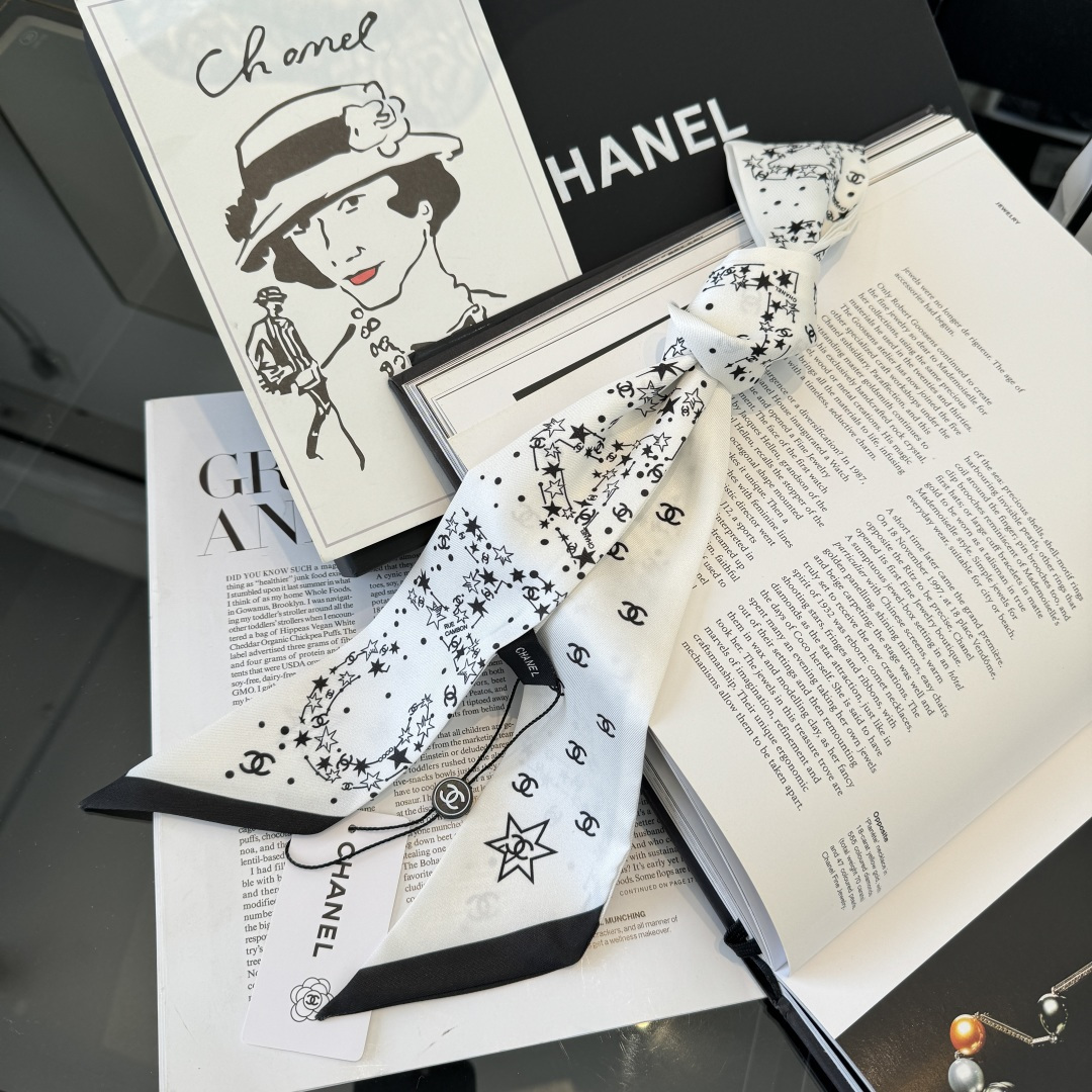 Chanel細長絲巾女 高仿小香風髮帶 一比一百搭飄帶圍巾| 12 Chanel細長絲巾女 高仿小香風髮帶 一比一百搭飄帶圍巾