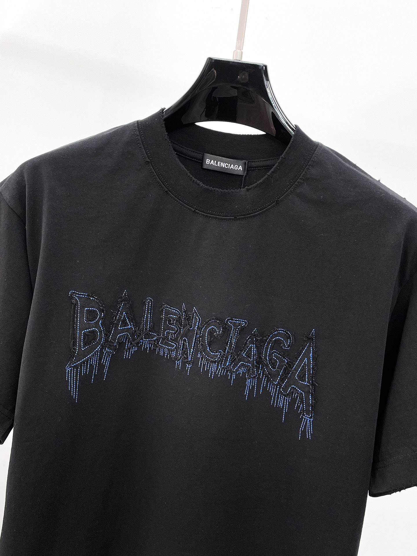 Balenciaga 一比一 男款短袖T恤 滴墨字母印花 潮流街頭風