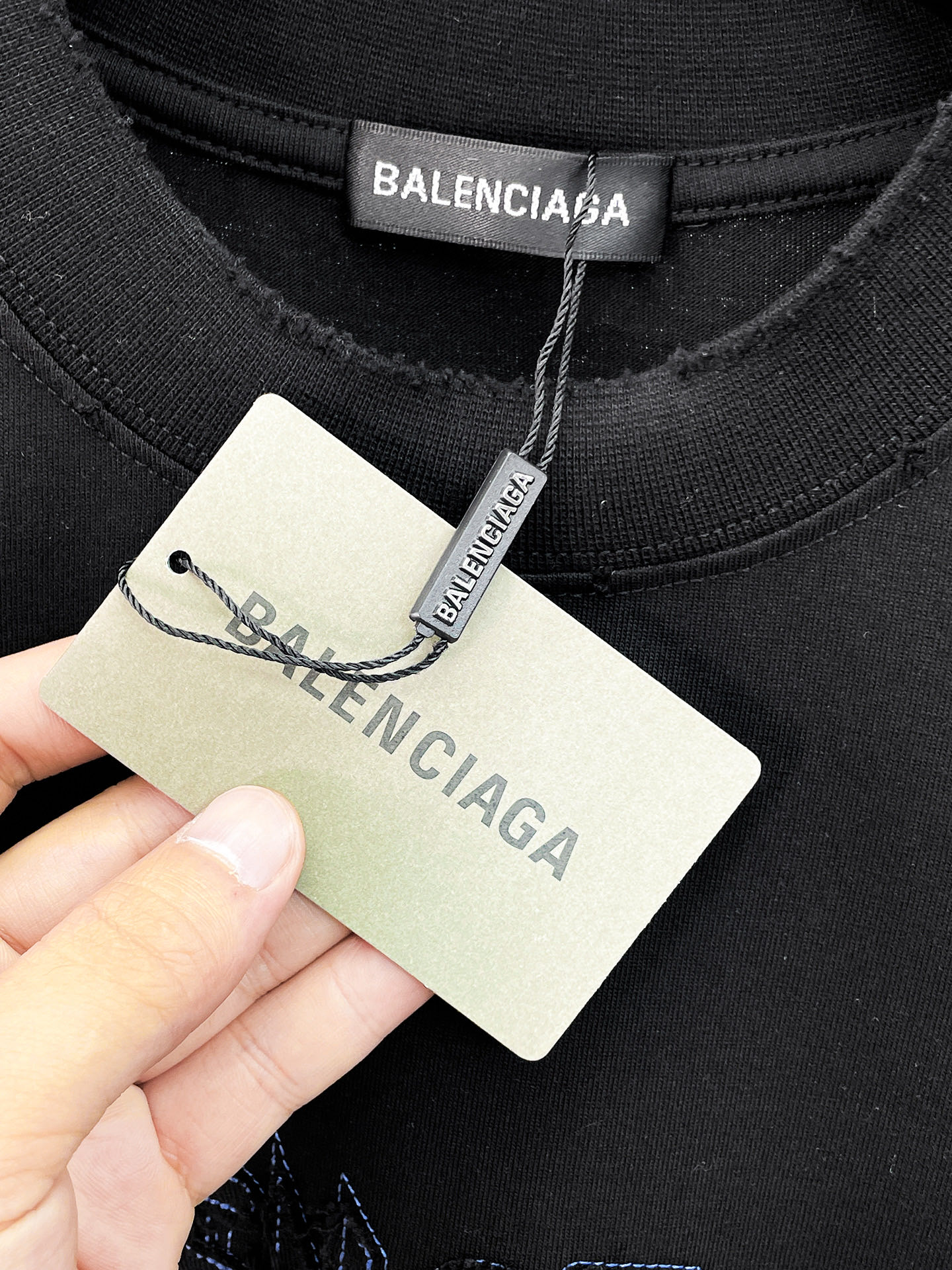 Balenciaga 一比一 男款短袖T恤 滴墨字母印花 潮流街頭風