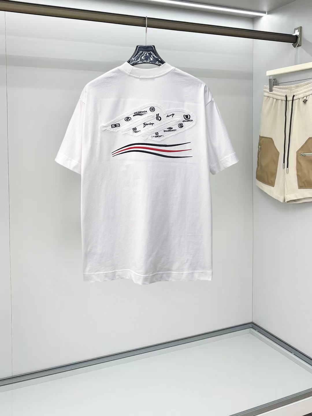 Balenciaga A貨 男款短袖T恤 拼接字母設計 潮流寬鬆款