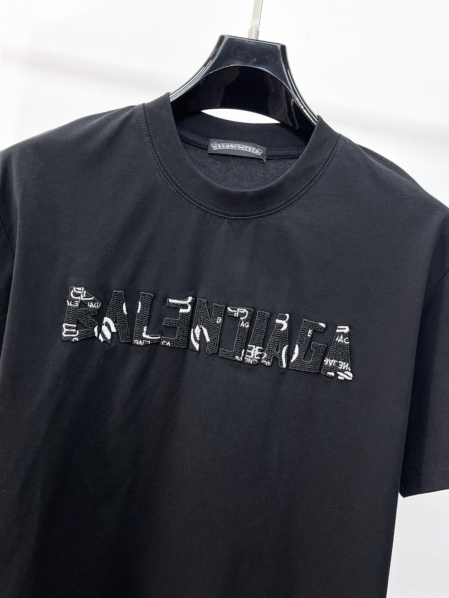 Balenciaga 高仿 男款 拼接刺繡短袖T恤 潮流百搭設計款| 13 Balenciaga 高仿 男款 拼接刺繡短袖T恤 潮流百搭設計款
