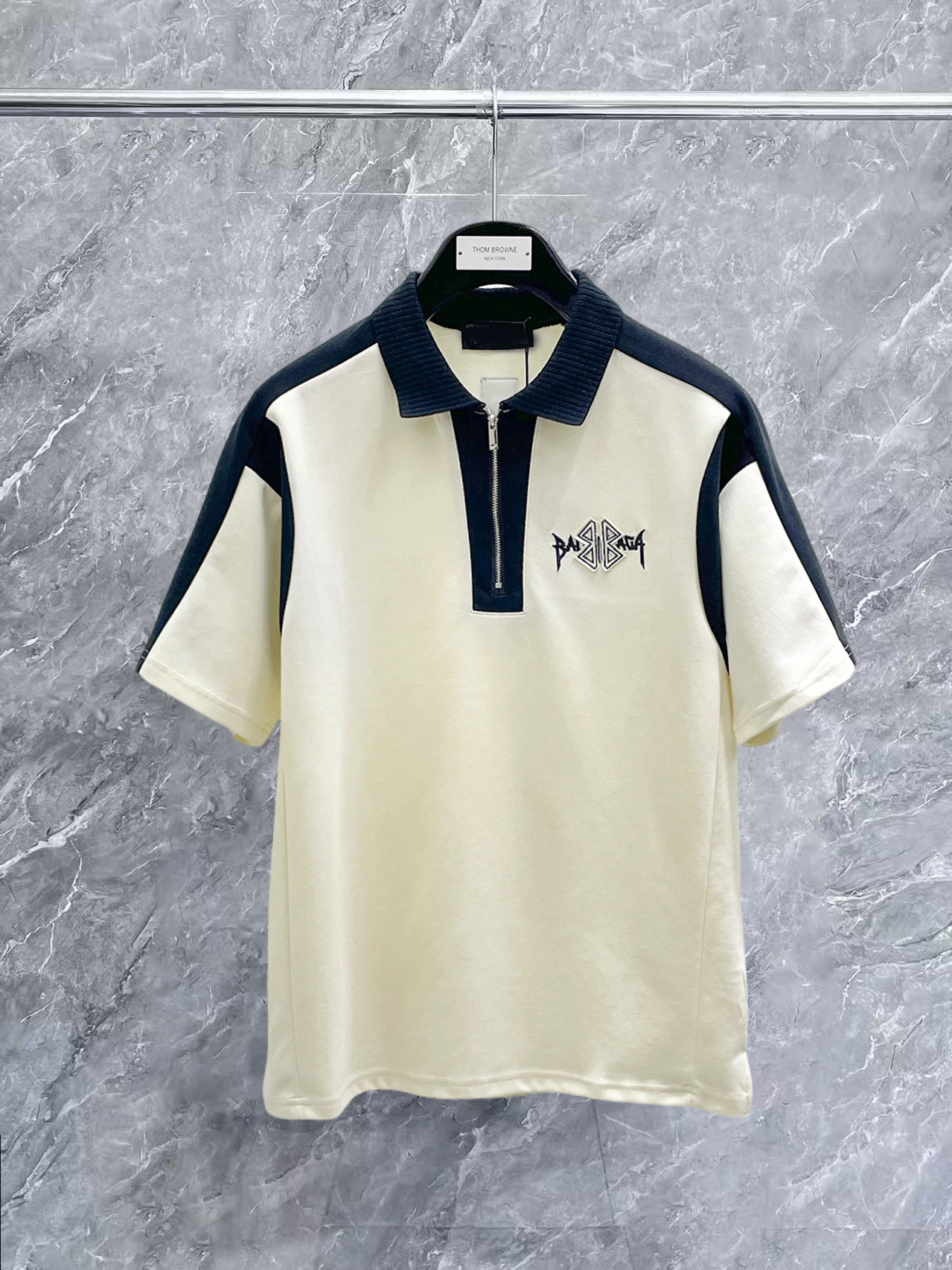 Balenciaga 一比一 男款 拼色拉鍊POLO短袖T恤 運動休閒風