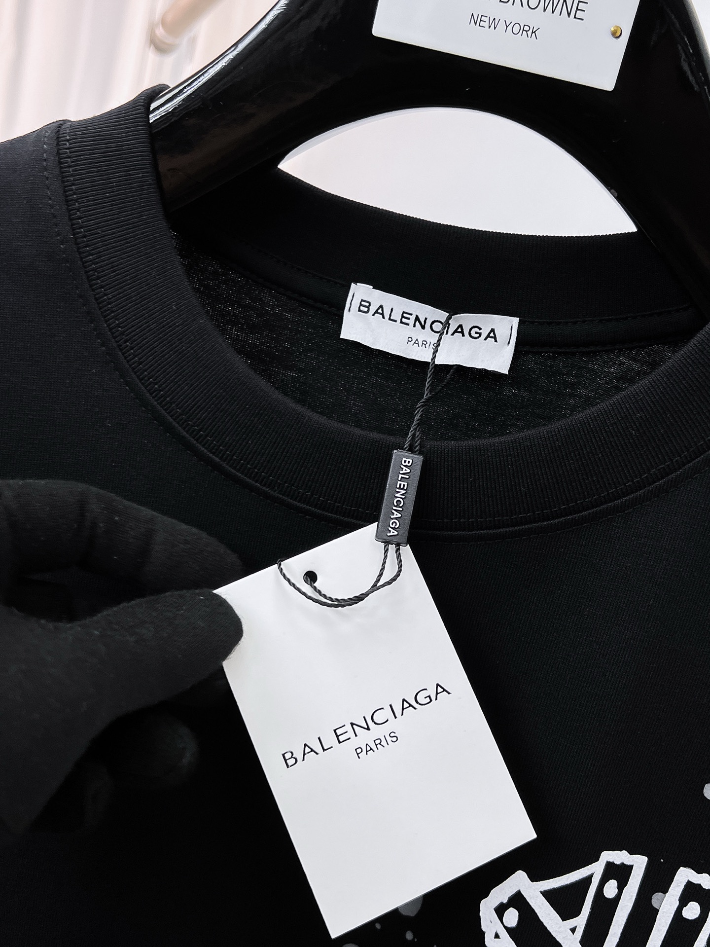 Balenciaga 高仿 男款潑墨破壞設計短袖T恤 街頭潮流款