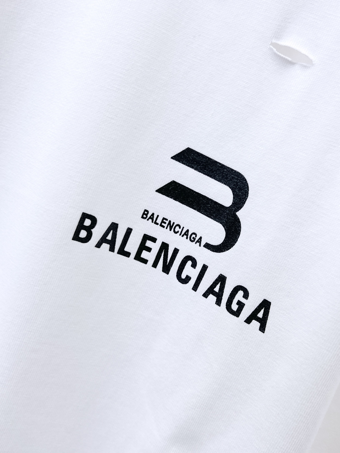 Balenciaga 原單 男款破壞設計LOGO短袖T恤 潮流街頭款