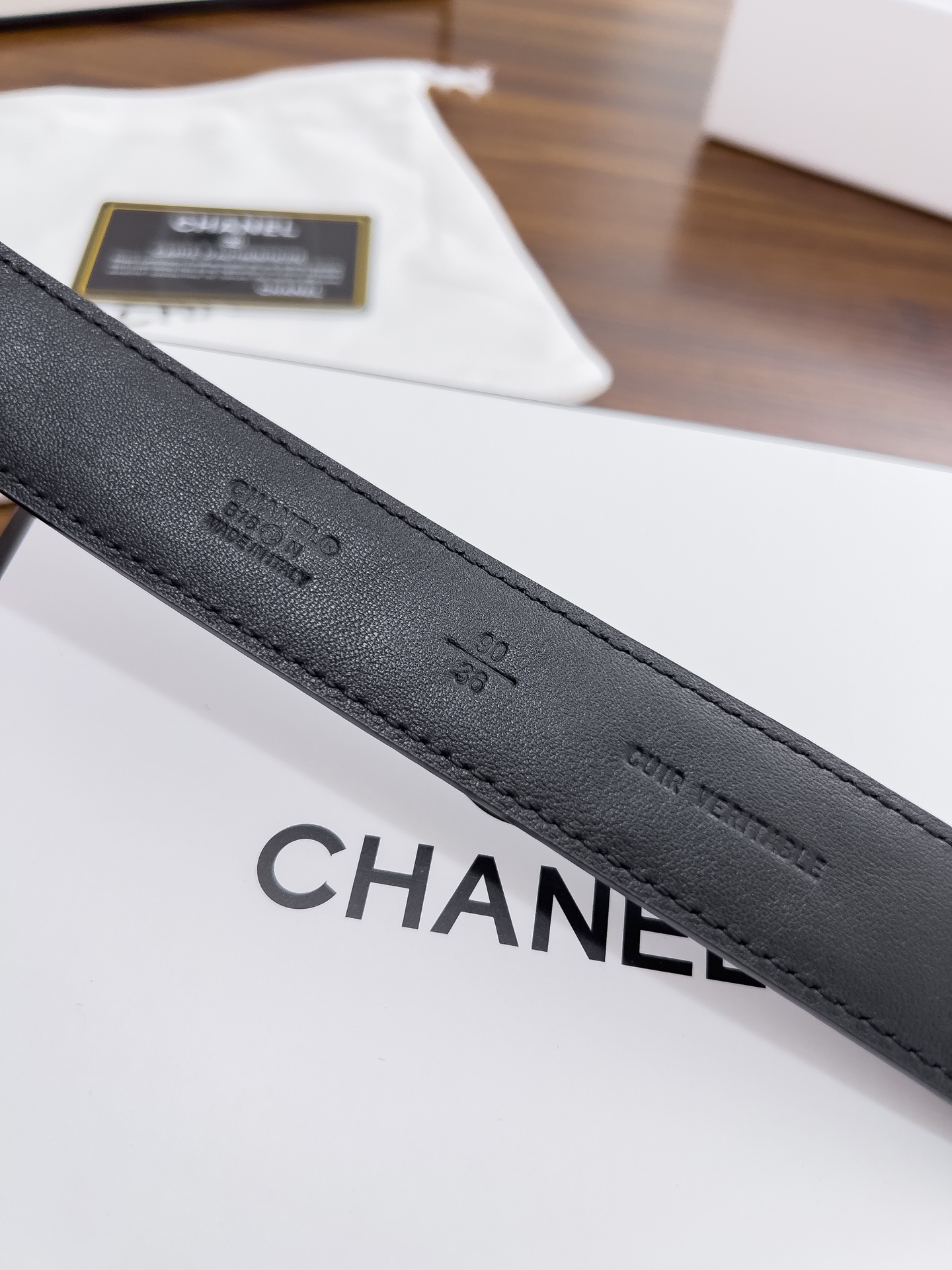 Chanel原單皮穿鍊雙C菱格紋女士牛皮皮帶| 9 Chanel原單皮穿鍊雙C菱格紋女士牛皮皮帶