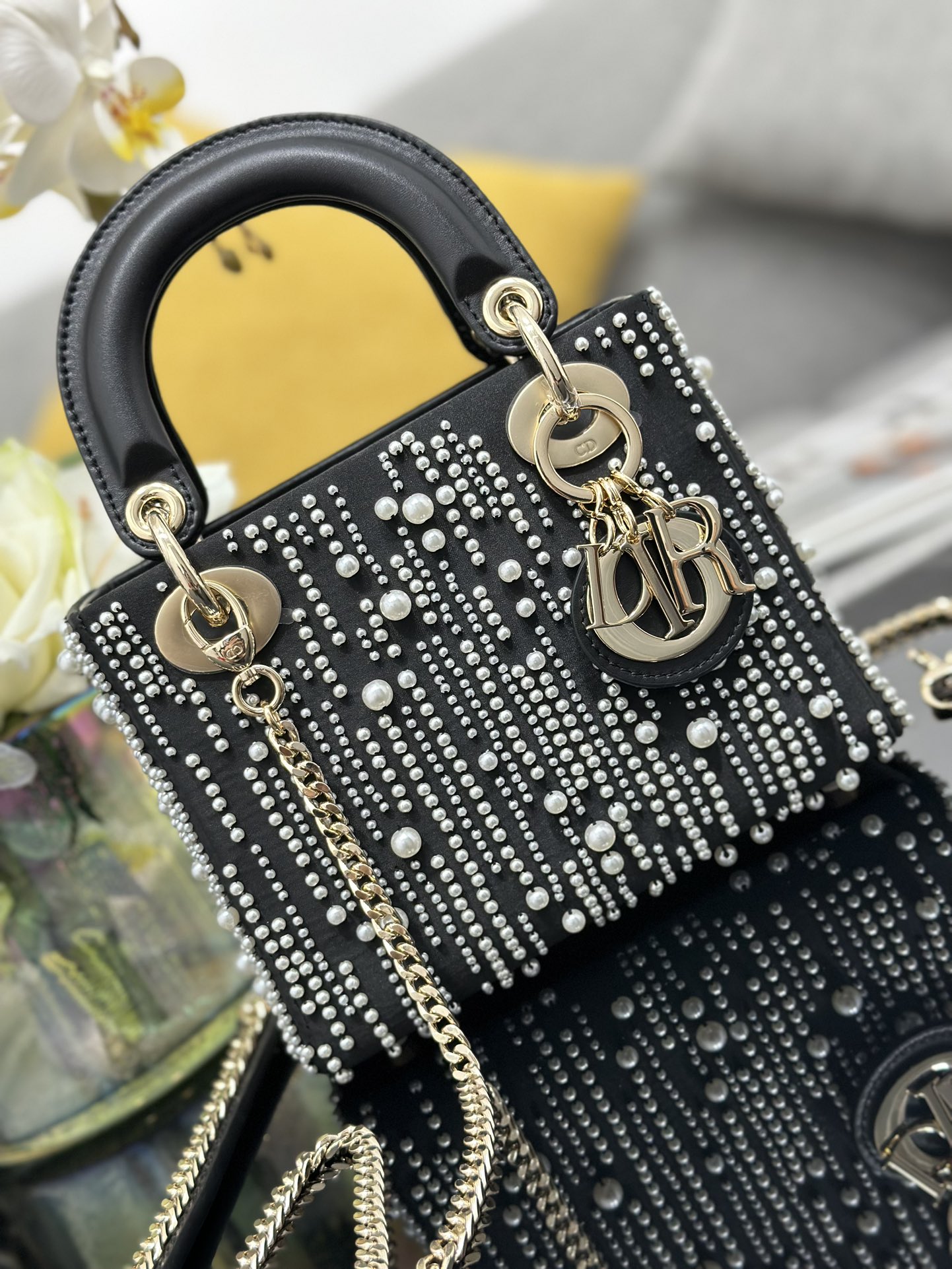 Dior A貨 女款 Lady 流蘇珍珠手提包 奢華晚宴款| 11 Dior A貨 女款 Lady 流蘇珍珠手提包 奢華晚宴款