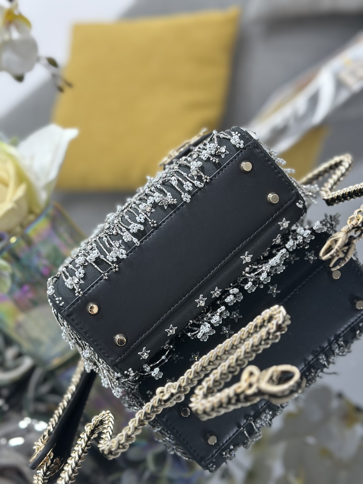 Dior 高仿 女款 Lady 星光流蘇珍珠手提包 名媛氣質款| 12 Dior 高仿 女款 Lady 星光流蘇珍珠手提包 名媛氣質款