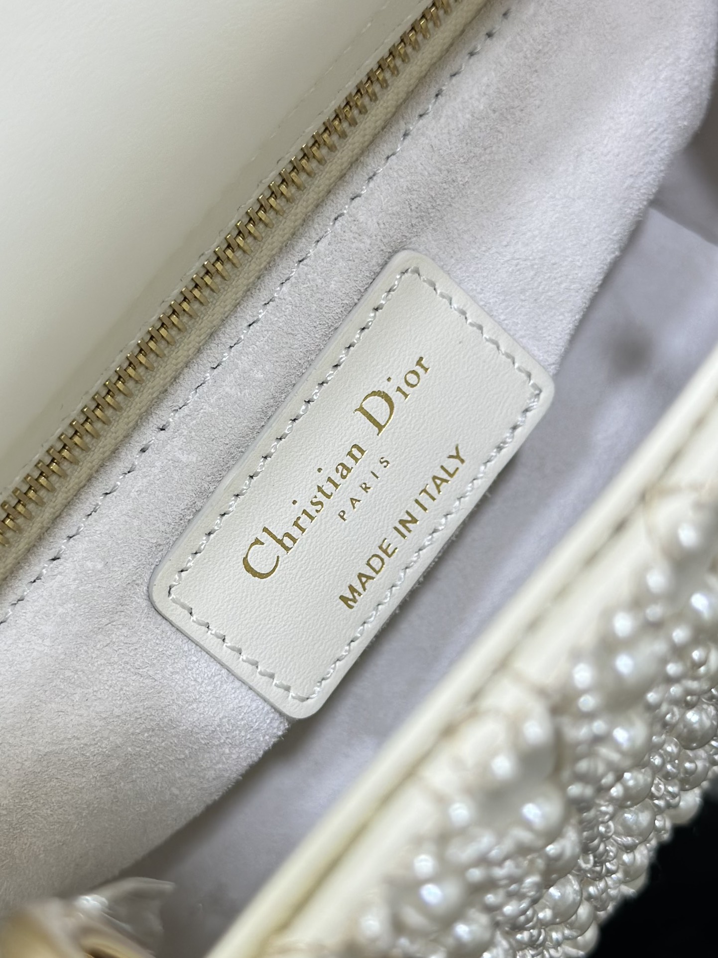 Dior 高仿 女款 Lady 珍珠滿鑽白色手提包 名媛宴會款| 7 Dior 高仿 女款 Lady 珍珠滿鑽白色手提包 名媛宴會款