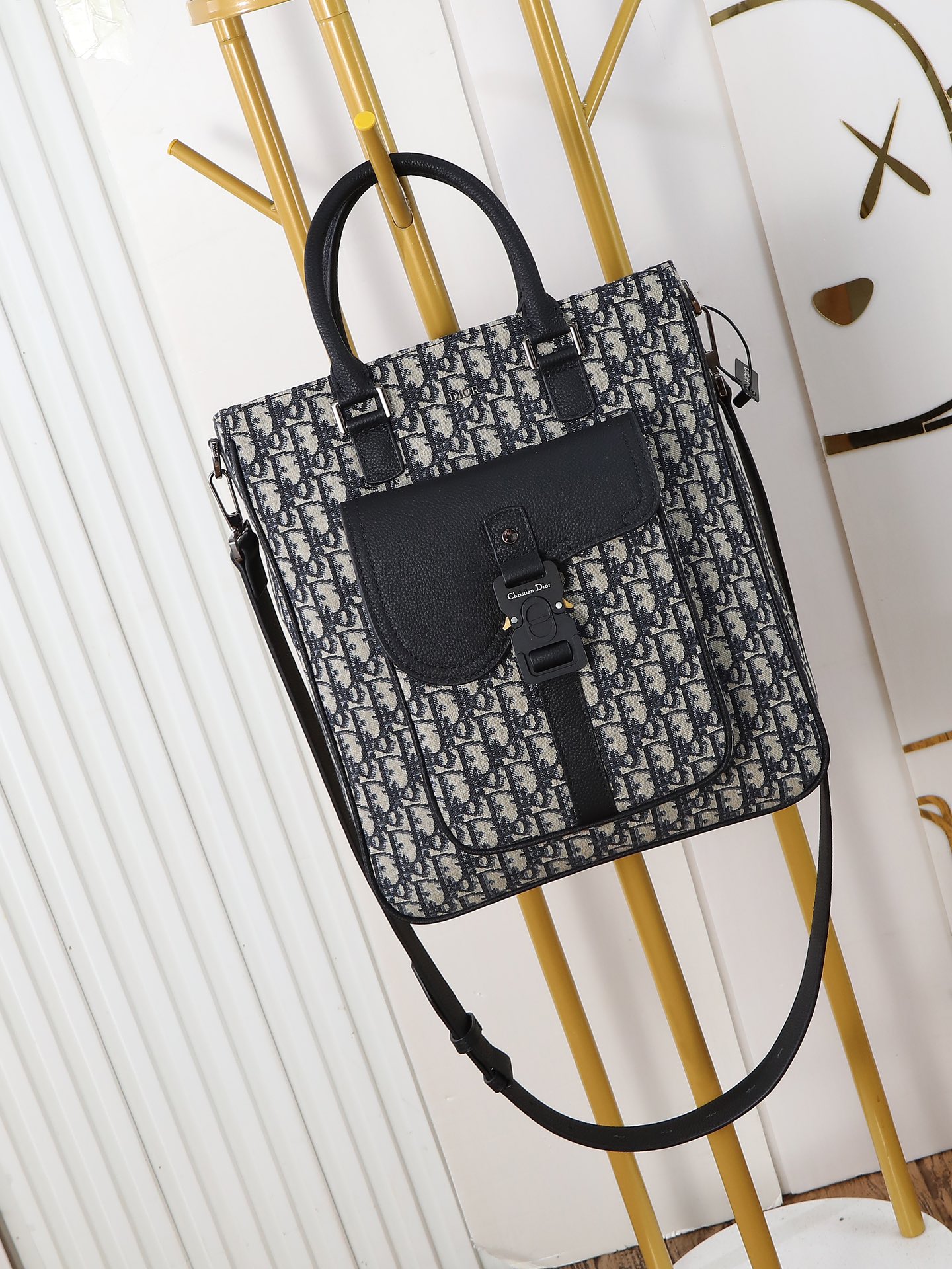 Dior 一比一 Oblique提花托特包 男士手提公文包 商務休閒斜挎包