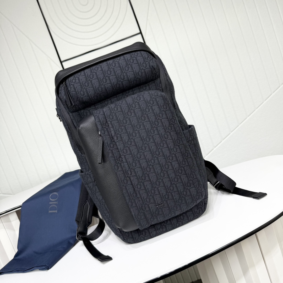 Dior 原單 Oblique雙肩背包 男士旅行背包 大容量電腦後背包