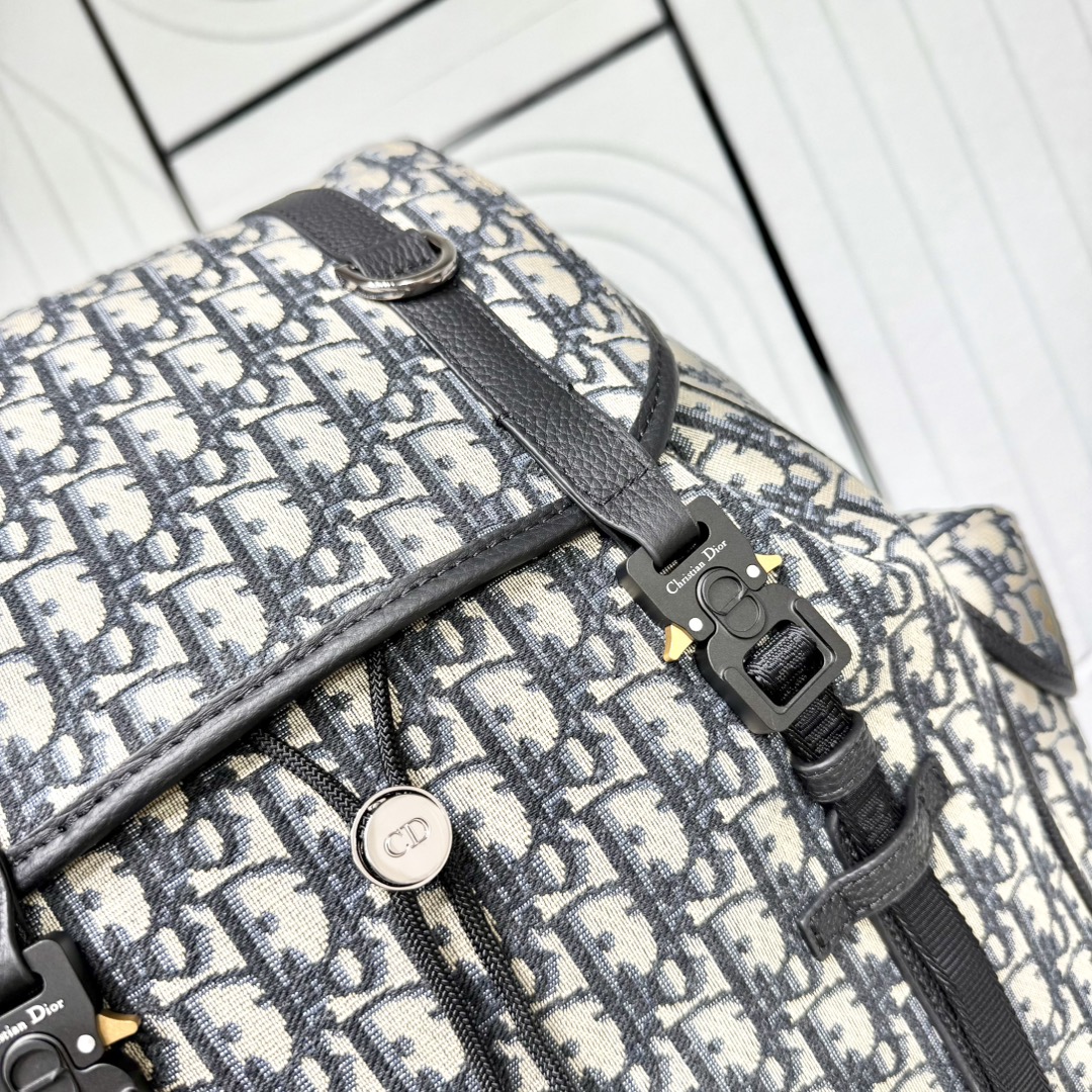 Dior 高仿 Oblique 經典老花多口袋後背包 男女同款旅行雙肩包