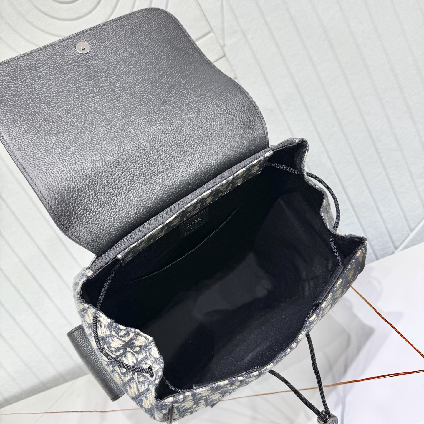 Dior A貨 Oblique 經典老花翻蓋後背包 雙肩休閒旅行包