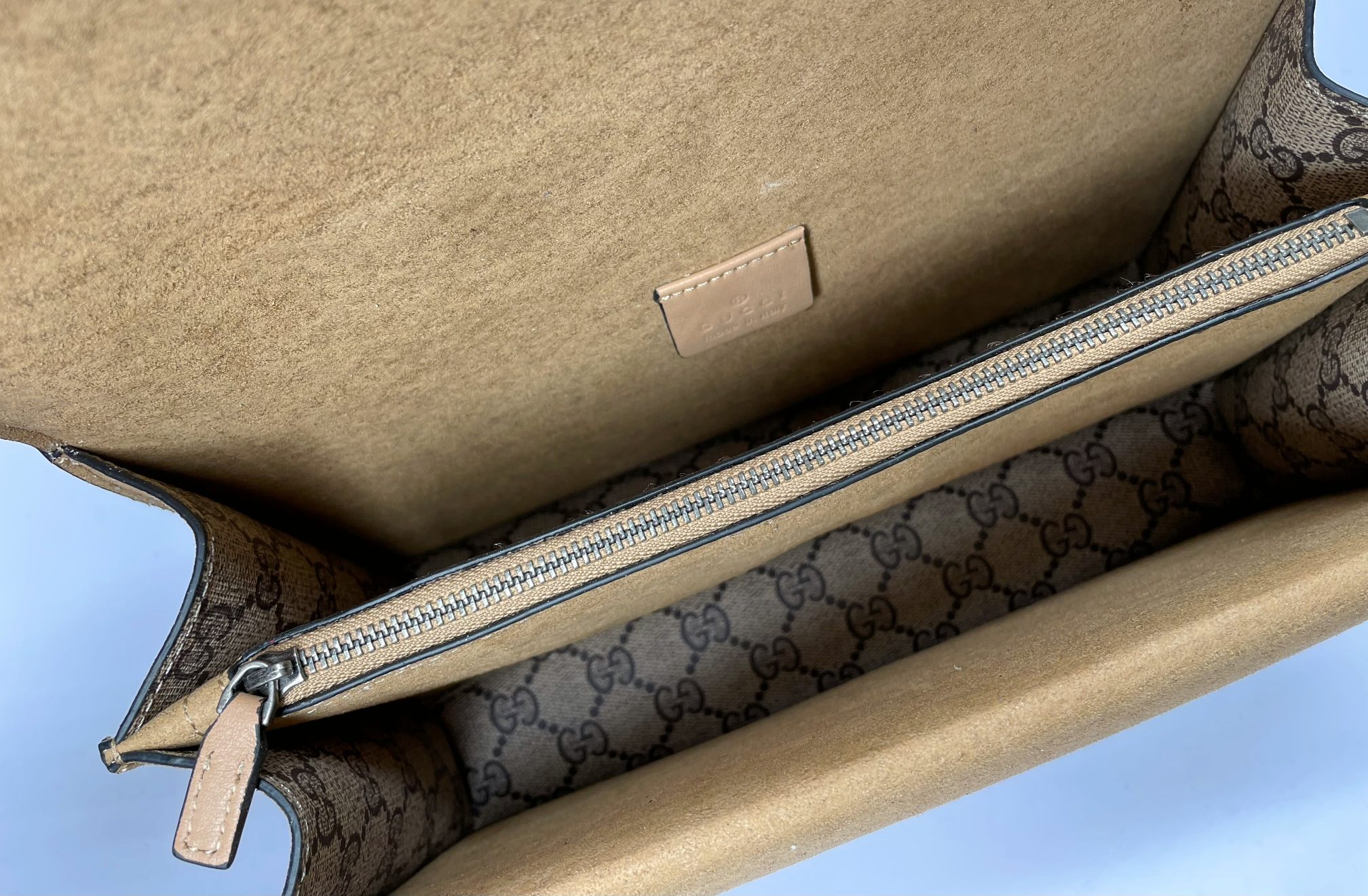 Gucci Dionysus 酒神包 GG Supreme 杏色拼接鍊條包 28cm| 7 Gucci Dionysus 酒神包 GG Supreme 杏色拼接鍊條包 28cm