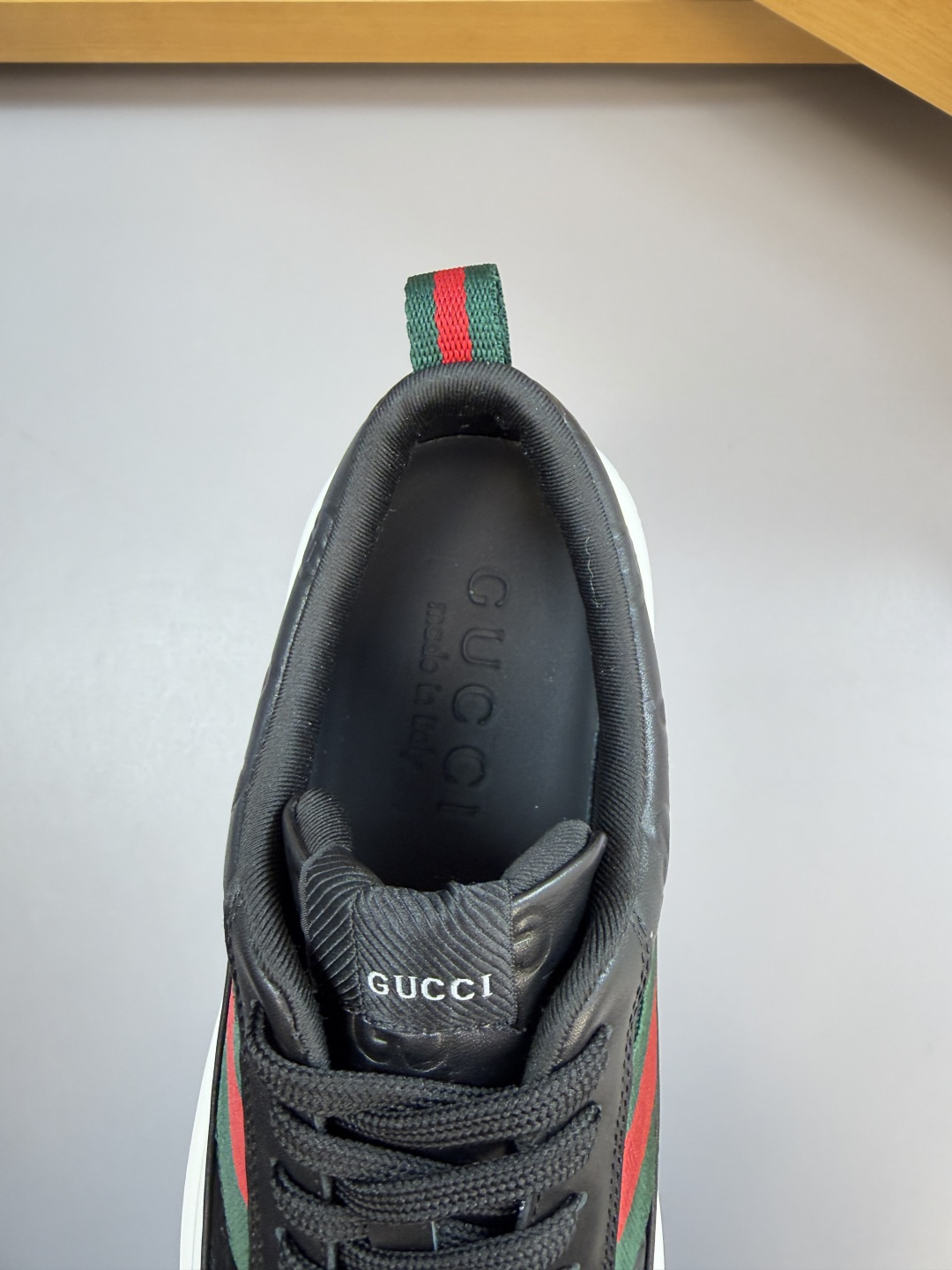 GUCCI 一比一男款厚底織帶休閒鞋 經典壓紋運動鞋 街頭潮流款| 9 GUCCI 一比一男款厚底織帶休閒鞋 經典壓紋運動鞋 街頭潮流款