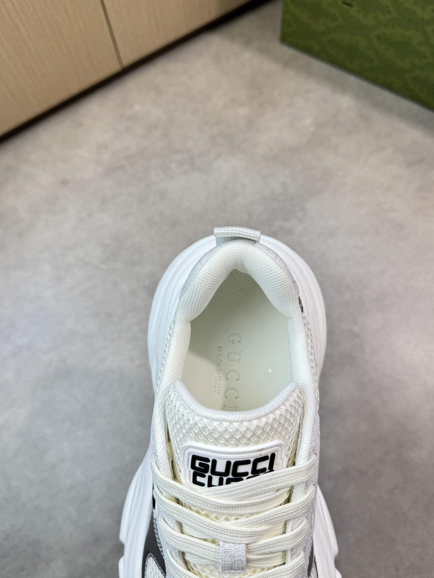 GUCCI 高仿女款厚底老爹鞋 銀白拼接運動鞋 時尚增高款| 9 GUCCI 高仿女款厚底老爹鞋 銀白拼接運動鞋 時尚增高款