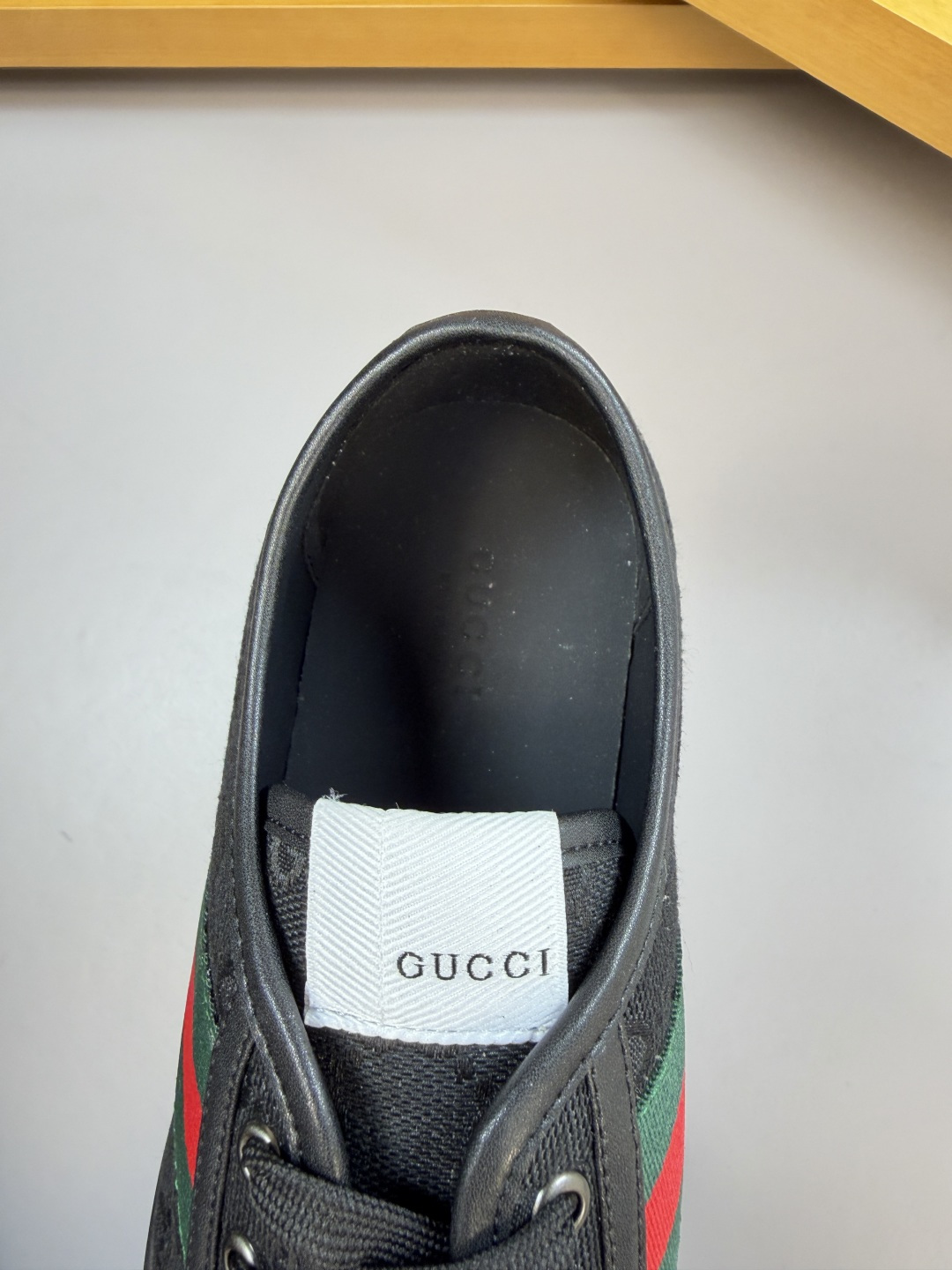 GUCCI 原單男款雙G老花帆布休閒鞋 經典織帶百搭板鞋| 9 GUCCI 原單男款雙G老花帆布休閒鞋 經典織帶百搭板鞋