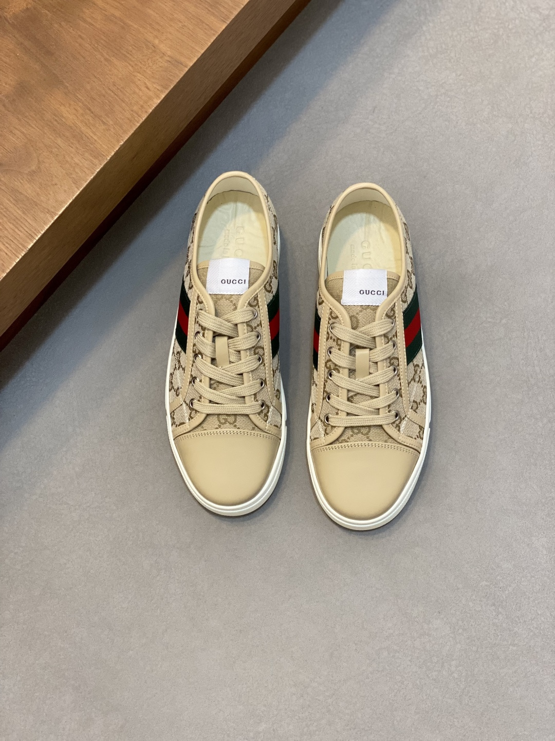 GUCCI A貨男款老花低筒休閒鞋 經典織帶百搭運動鞋| 3 GUCCI A貨男款老花低筒休閒鞋 經典織帶百搭運動鞋