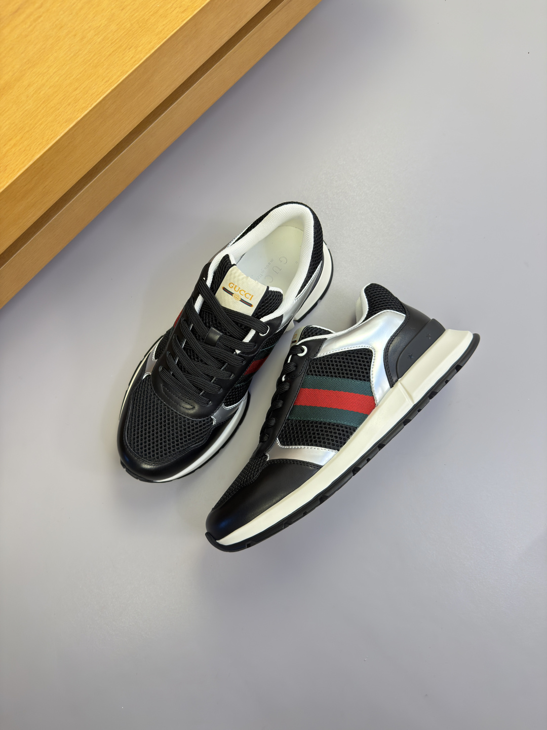 Gucci A貨撞色織帶網布運動鞋 輕量透氣休閒男鞋| 13 Gucci A貨撞色織帶網布運動鞋 輕量透氣休閒男鞋
