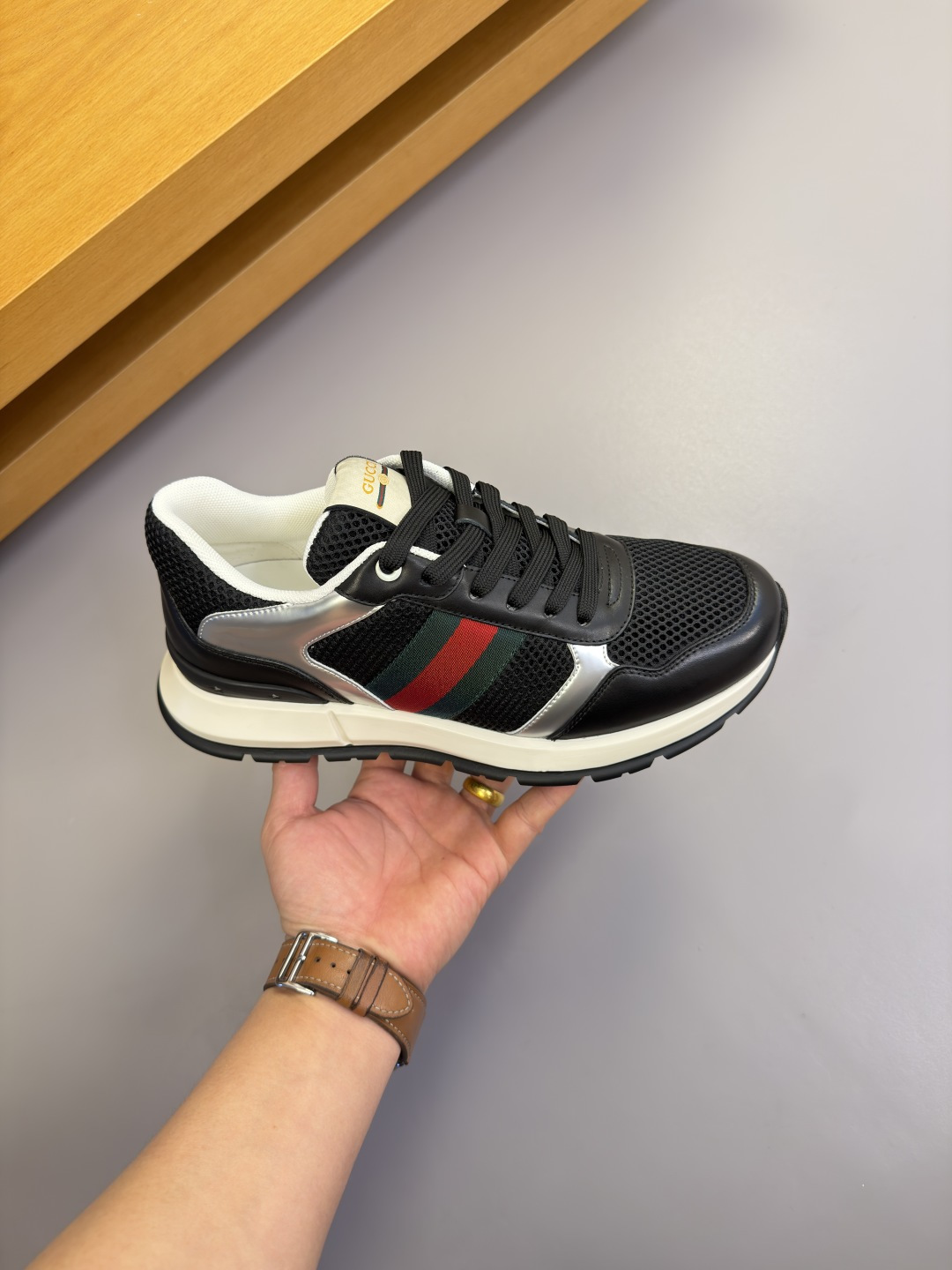 Gucci A貨撞色織帶網布運動鞋 輕量透氣休閒男鞋| 12 Gucci A貨撞色織帶網布運動鞋 輕量透氣休閒男鞋