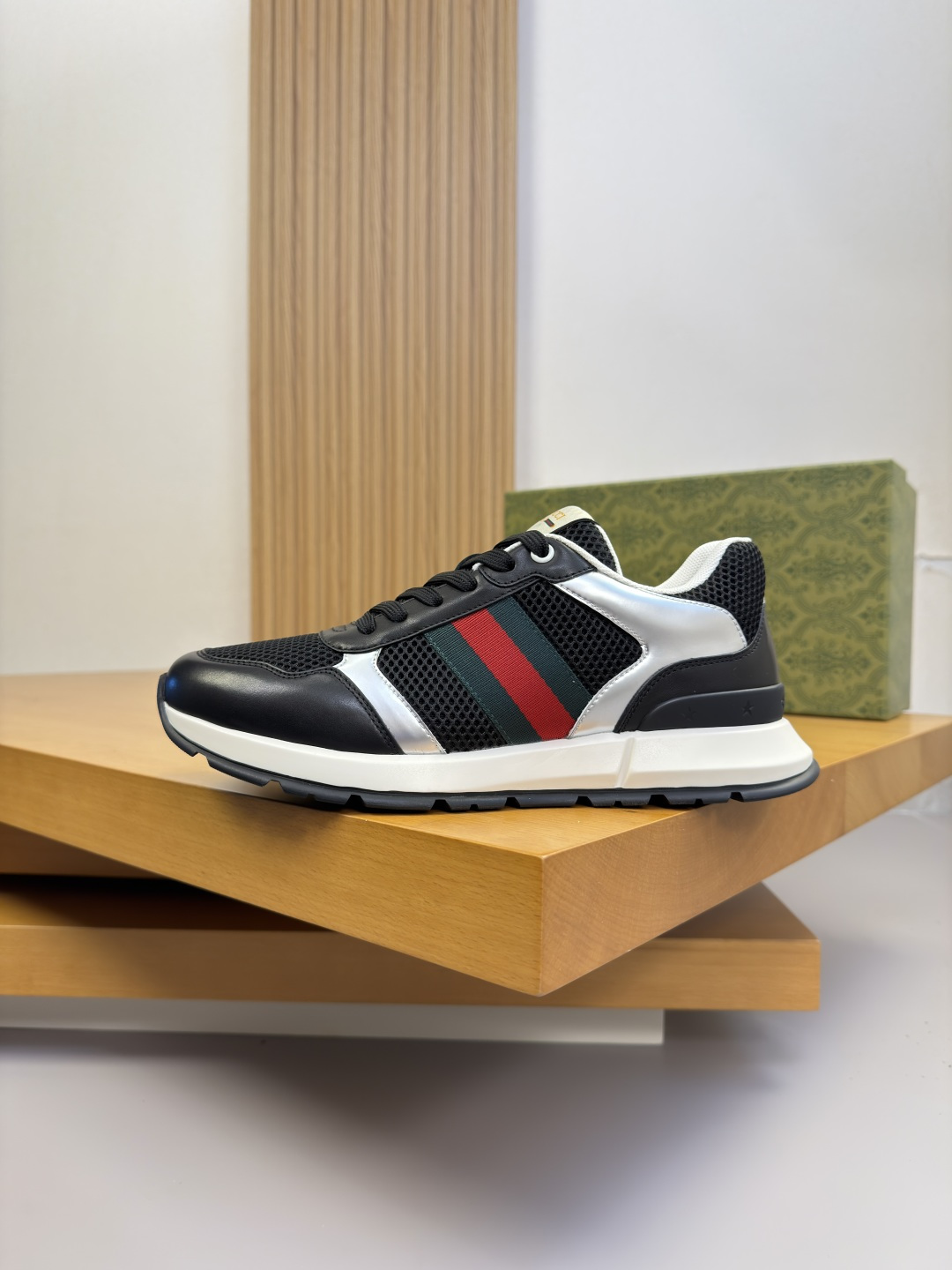 Gucci A貨撞色織帶網布運動鞋 輕量透氣休閒男鞋| 11 Gucci A貨撞色織帶網布運動鞋 輕量透氣休閒男鞋