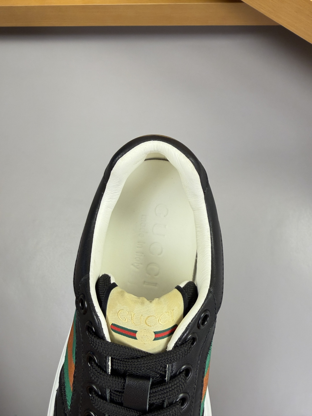Gucci 高仿復古條紋休閒板鞋 百搭低筒潮流男鞋