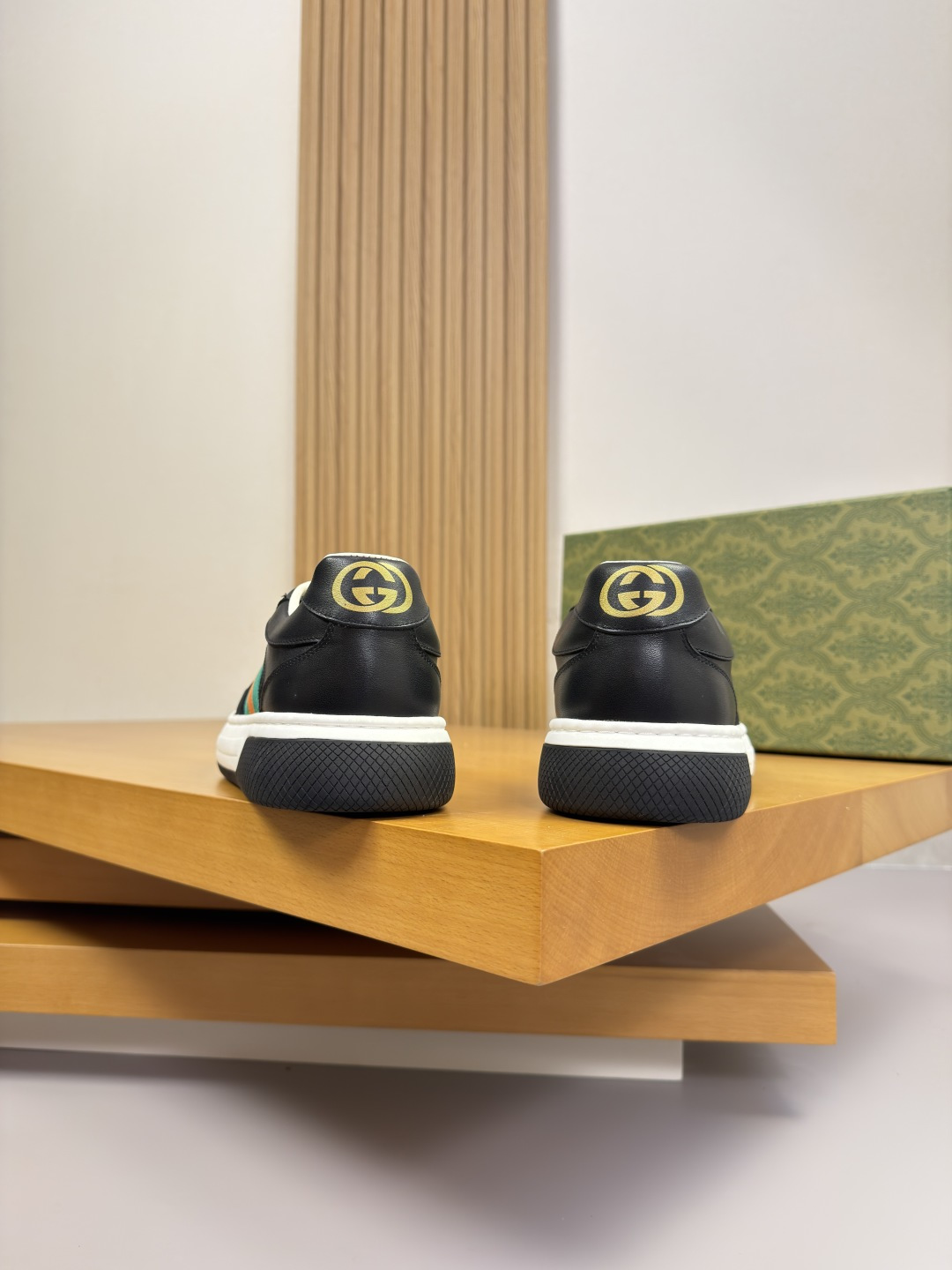 Gucci 高仿復古條紋休閒板鞋 百搭低筒潮流男鞋