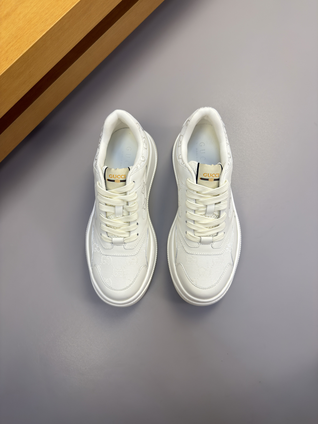 Gucci 復刻全白GG老花厚底休閒鞋 百搭時尚運動鞋| 14 Gucci 復刻全白GG老花厚底休閒鞋 百搭時尚運動鞋