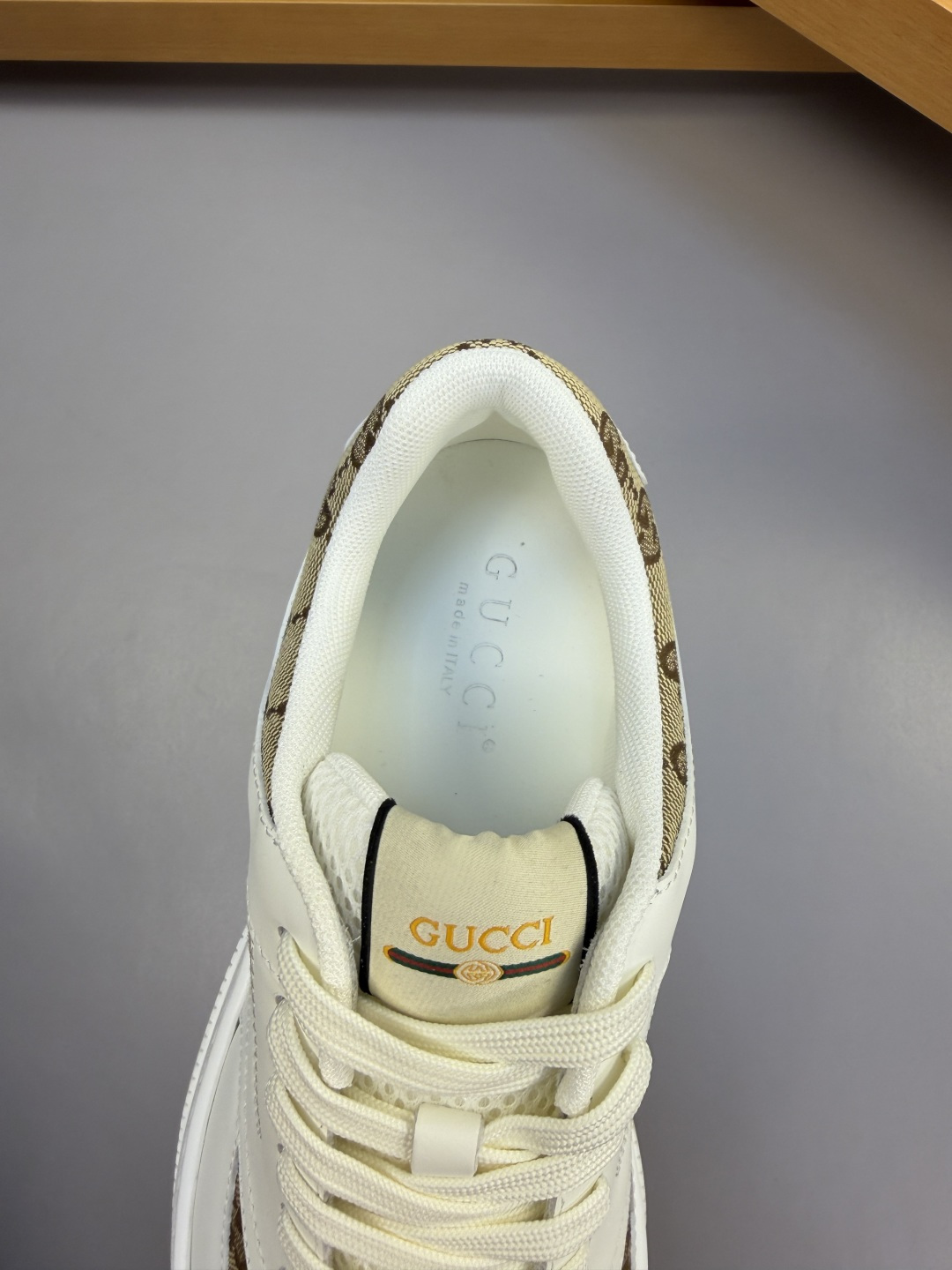 Gucci 原單卡其GG老花厚底休閒鞋 精品百搭男鞋| 9 Gucci 原單卡其GG老花厚底休閒鞋 精品百搭男鞋