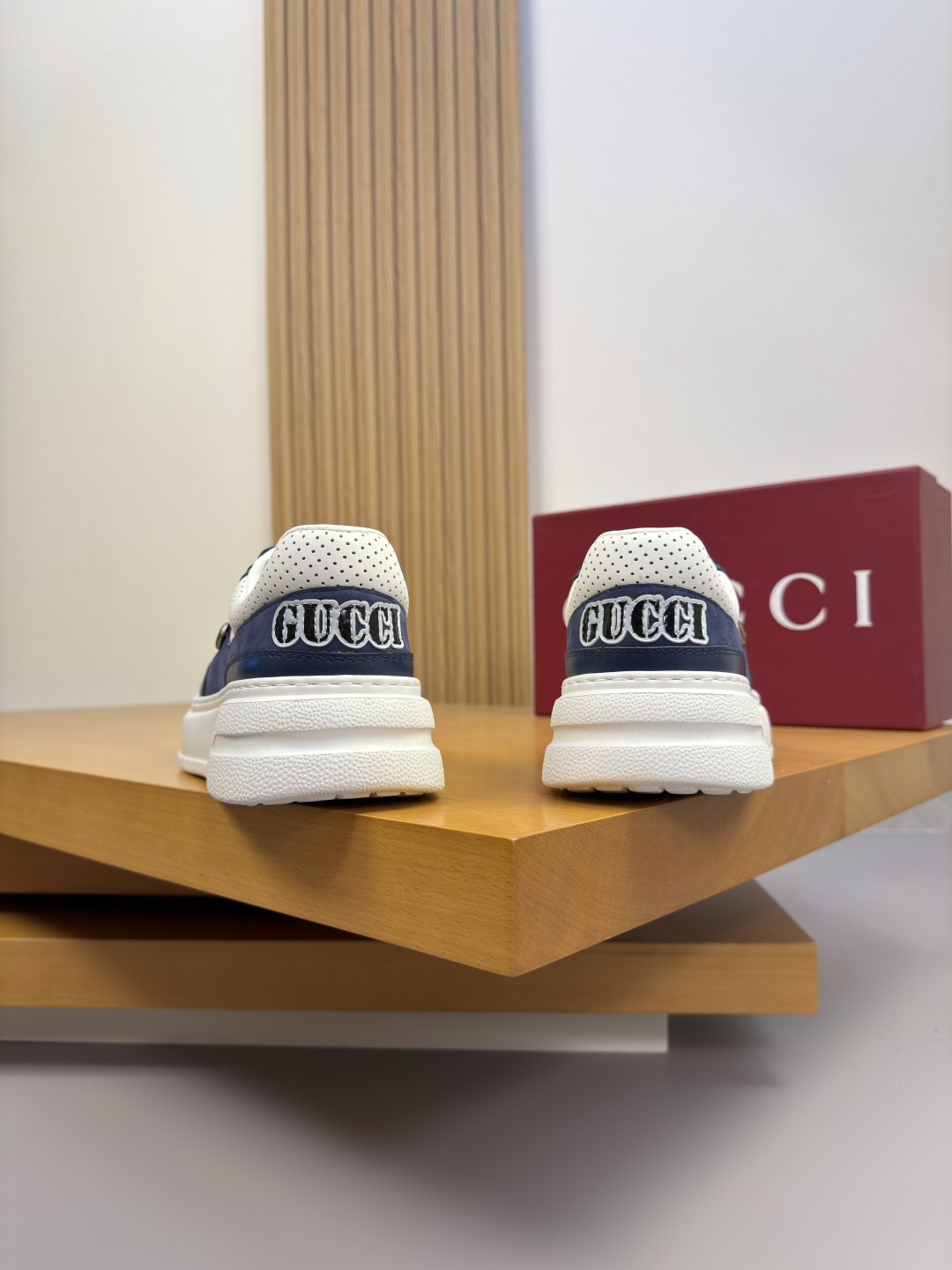 Gucci 原單藍白拼色厚底運動鞋 精品休閒百搭鞋