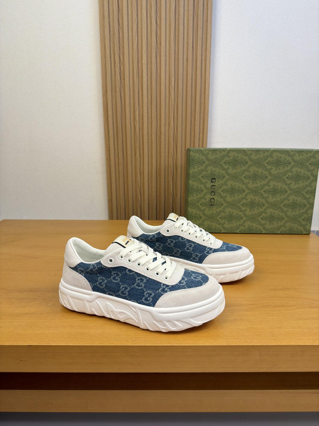 Gucci 一比一丹寧GG老花休閒鞋 百搭厚底精品鞋| 3 Gucci 一比一丹寧GG老花休閒鞋 百搭厚底精品鞋