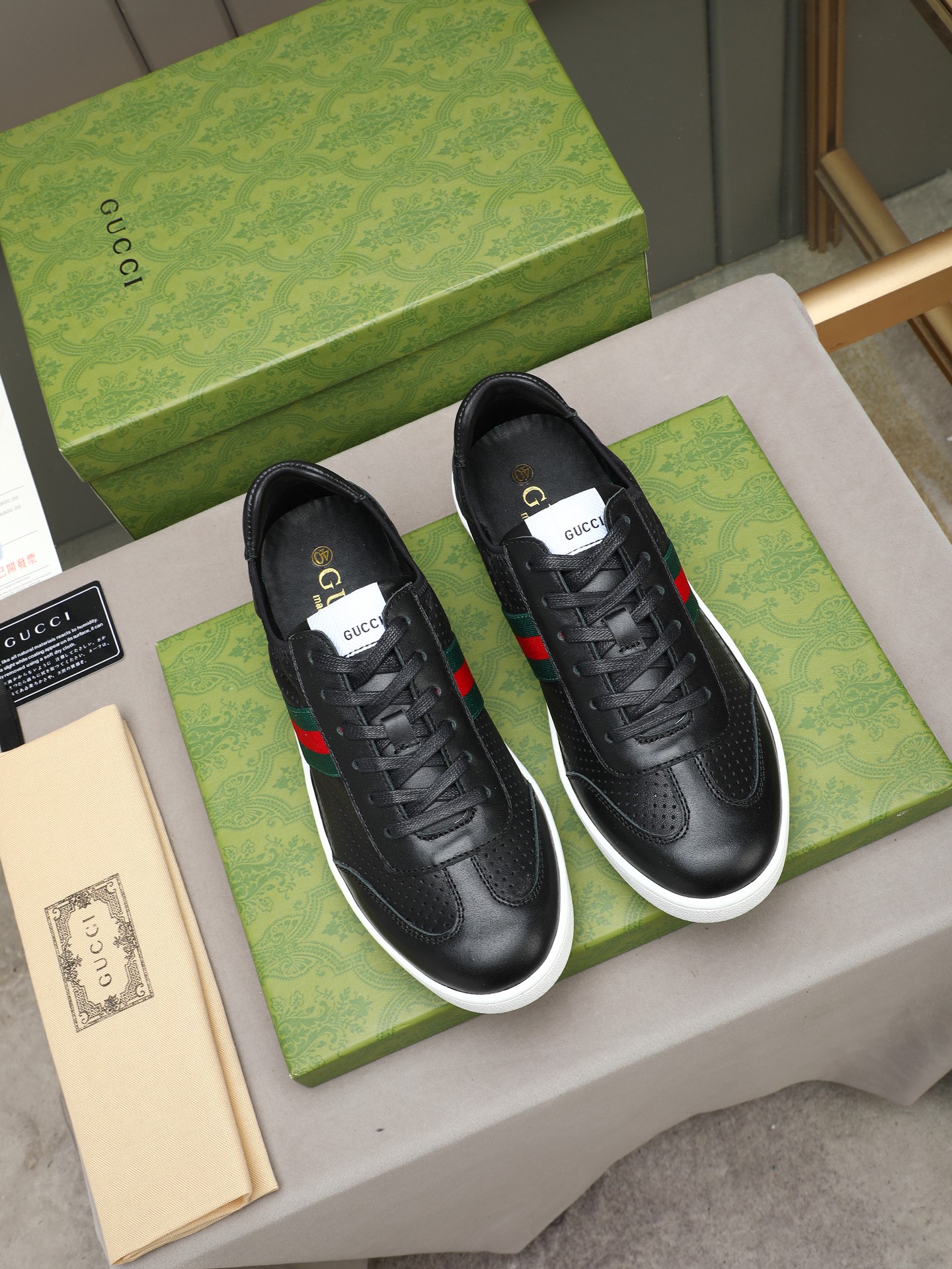 Gucci A貨黑色紅綠織帶休閒鞋 精品百搭運動鞋| 8 Gucci A貨黑色紅綠織帶休閒鞋 精品百搭運動鞋