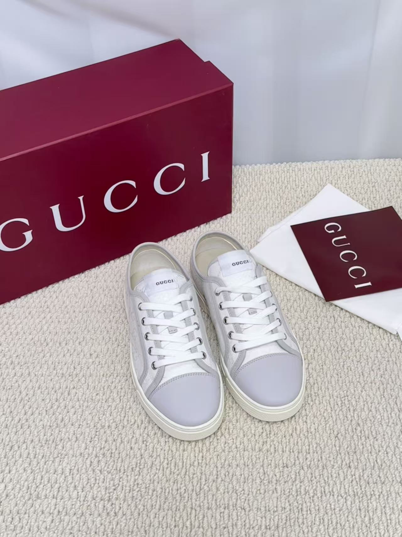 GUCCI 一比一 男款 純白低筒板鞋 極簡清新百搭款| 12 GUCCI 一比一 男款 純白低筒板鞋 極簡清新百搭款