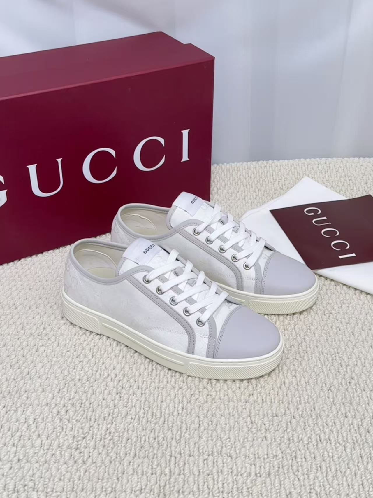 GUCCI 一比一 男款 純白低筒板鞋 極簡清新百搭款| 11 GUCCI 一比一 男款 純白低筒板鞋 極簡清新百搭款