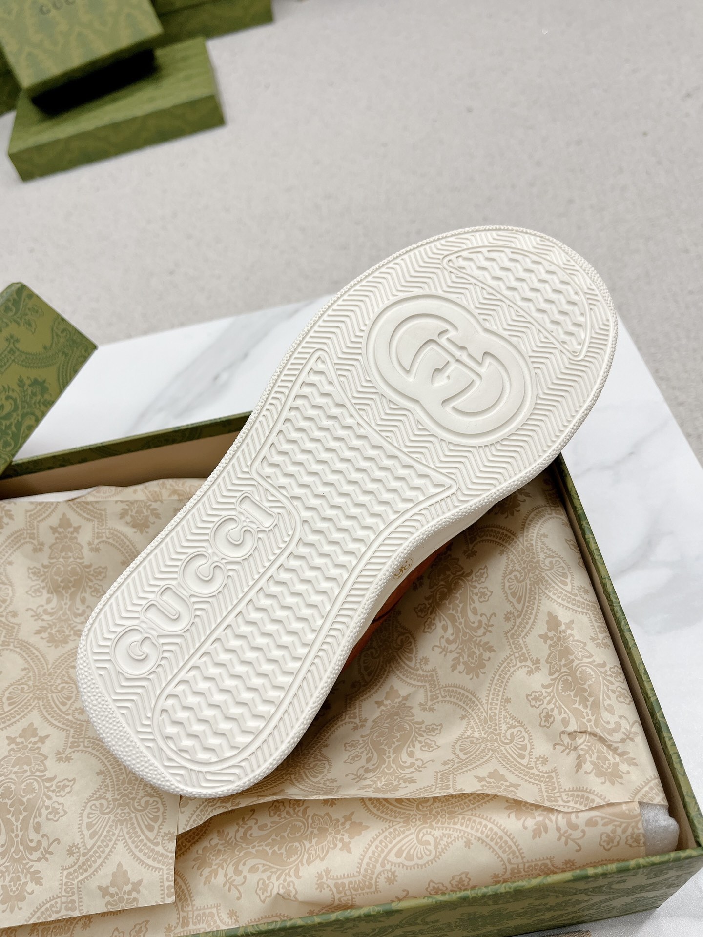 GUCCI 高仿 男款 橘色厚底運動鞋 潮流增高款| 14 GUCCI 高仿 男款 橘色厚底運動鞋 潮流增高款