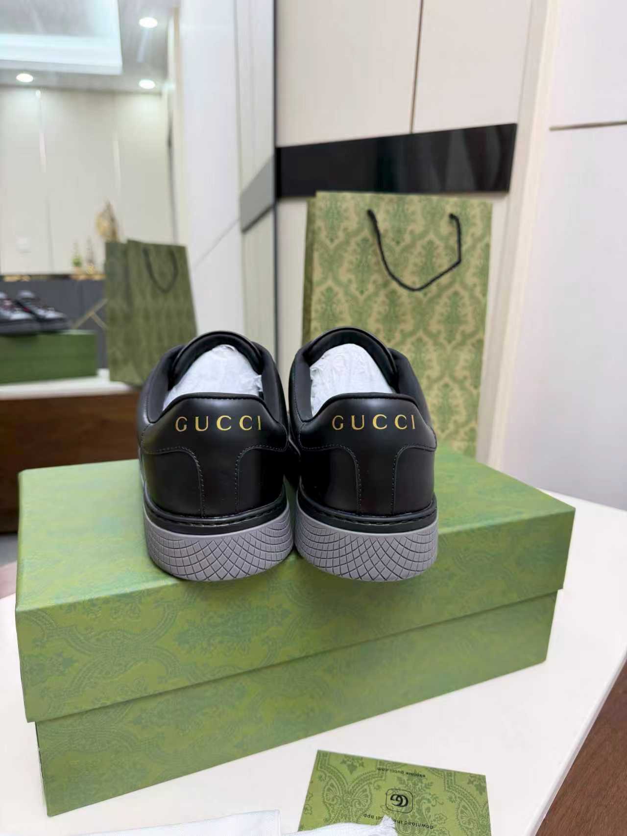 Gucci 一比一 男款 黑色條紋休閒鞋 經典百搭輕奢款
