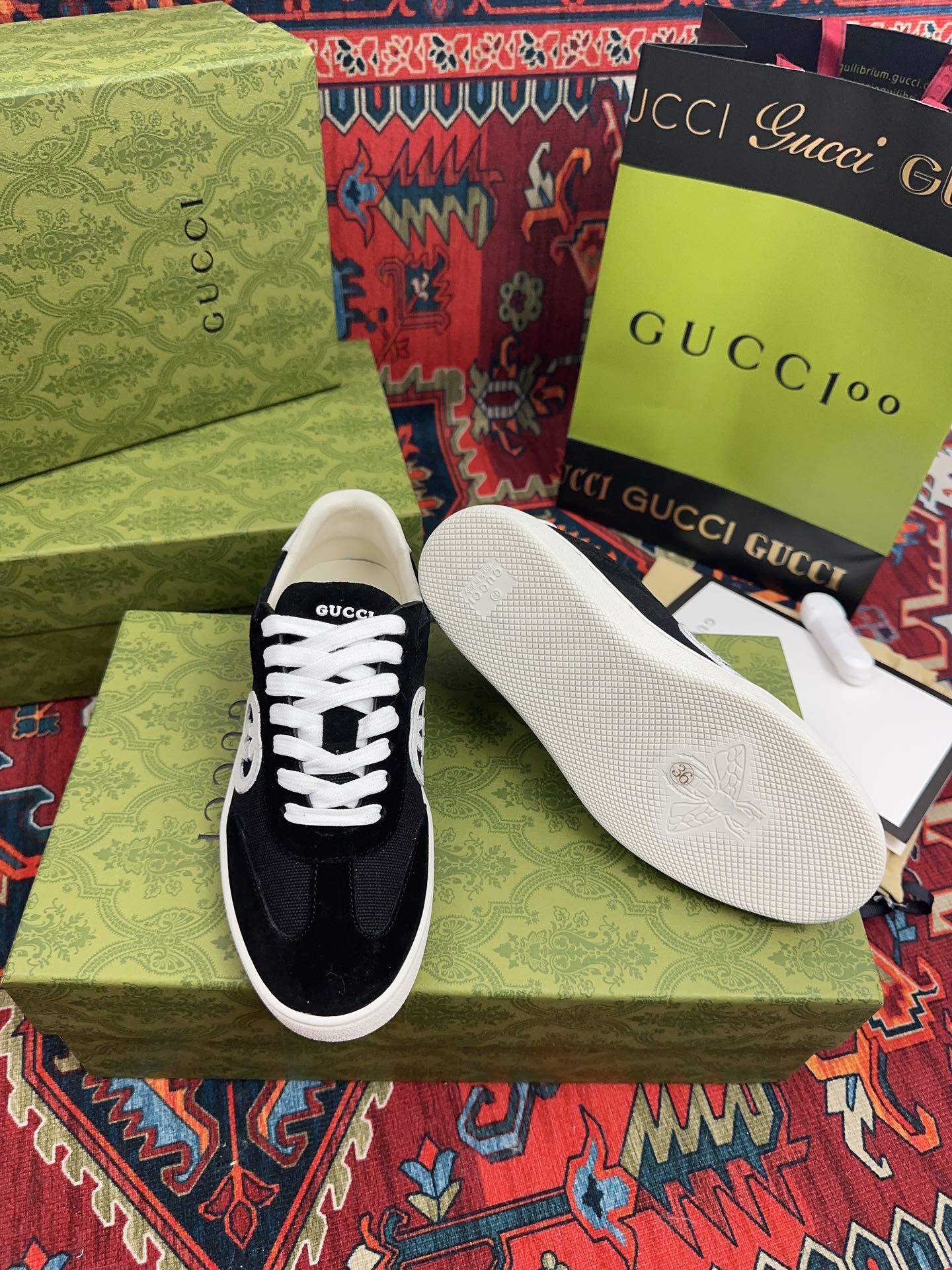 Gucci 原單 男女款 黑色復古休閒鞋 極簡百搭質感款| 12 Gucci 原單 男女款 黑色復古休閒鞋 極簡百搭質感款
