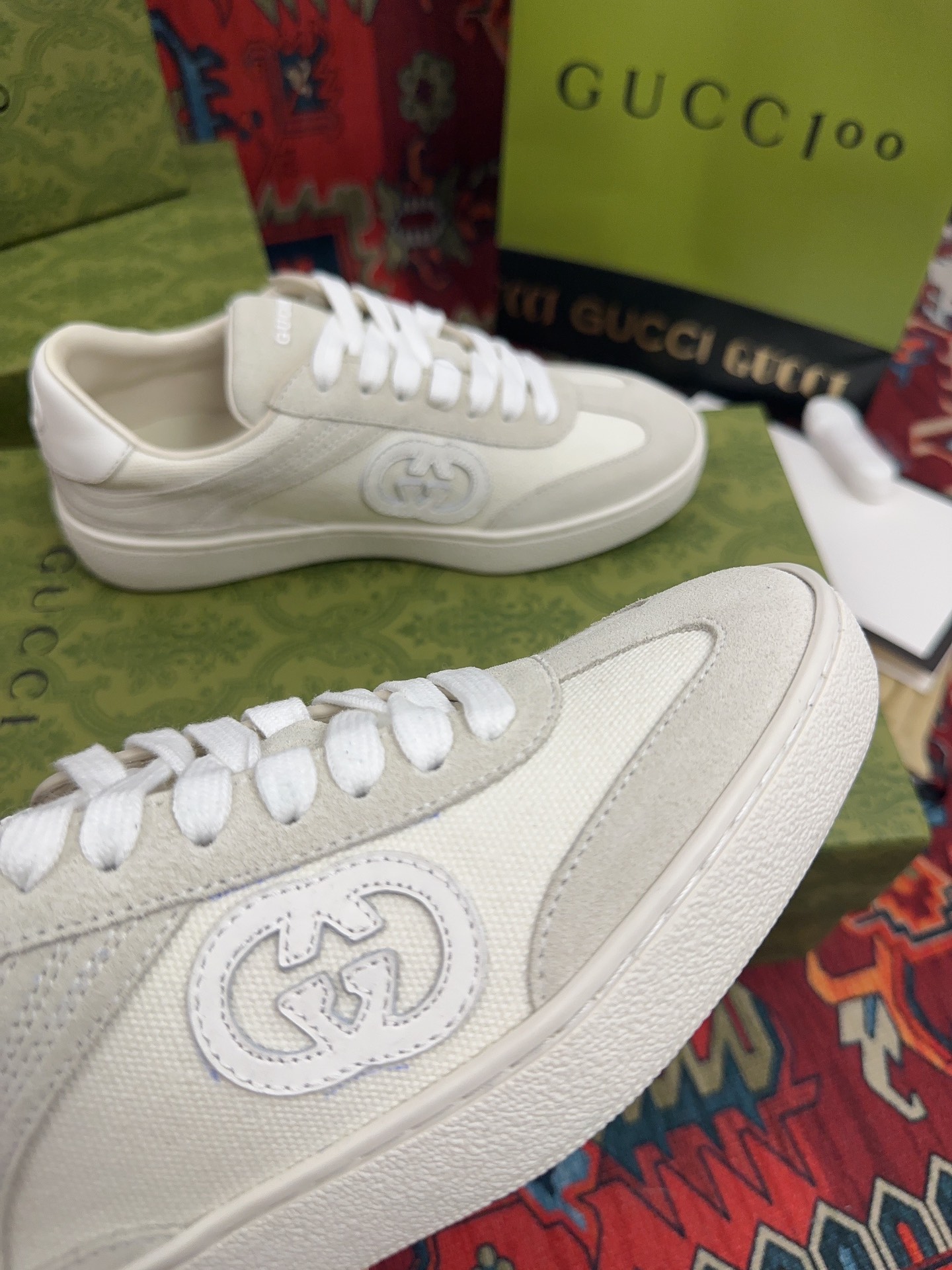 Gucci 高仿 男女款 米白復古運動鞋 簡約氣質百搭款| 8 Gucci 高仿 男女款 米白復古運動鞋 簡約氣質百搭款