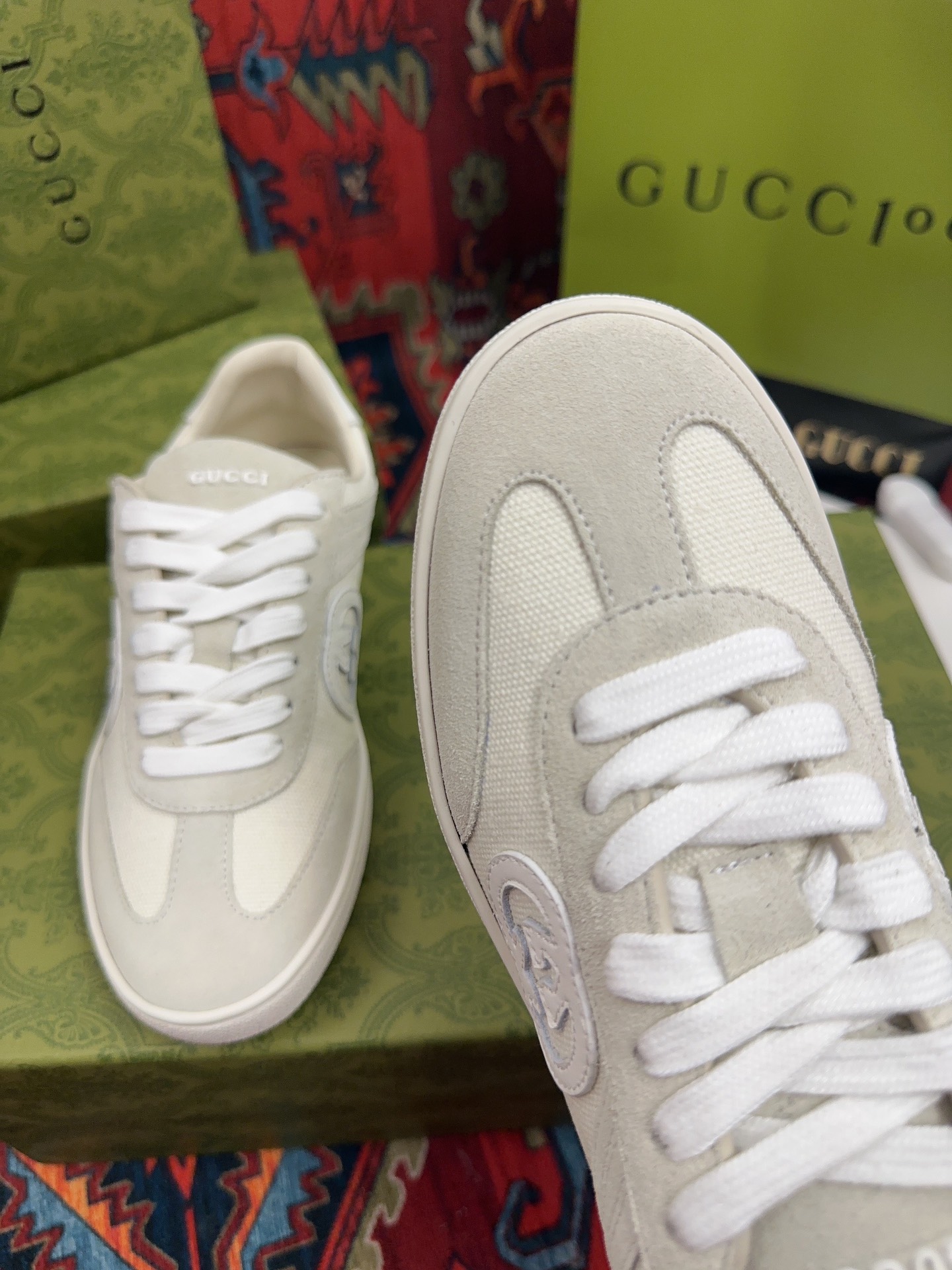 Gucci 高仿 男女款 米白復古運動鞋 簡約氣質百搭款| 7 Gucci 高仿 男女款 米白復古運動鞋 簡約氣質百搭款