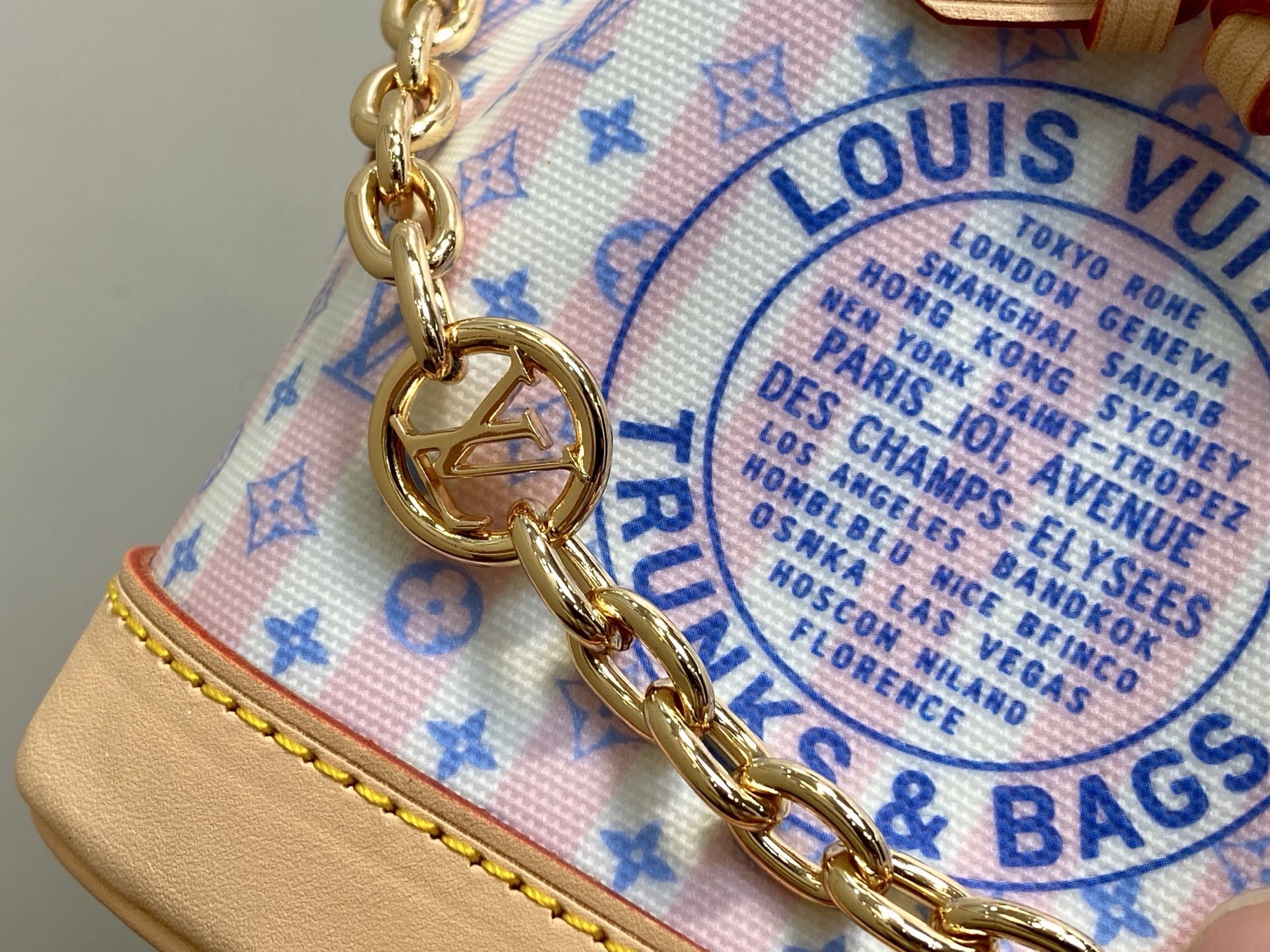 LV A貨Trunks系列迷你水桶包 彩色Monogram斜背包