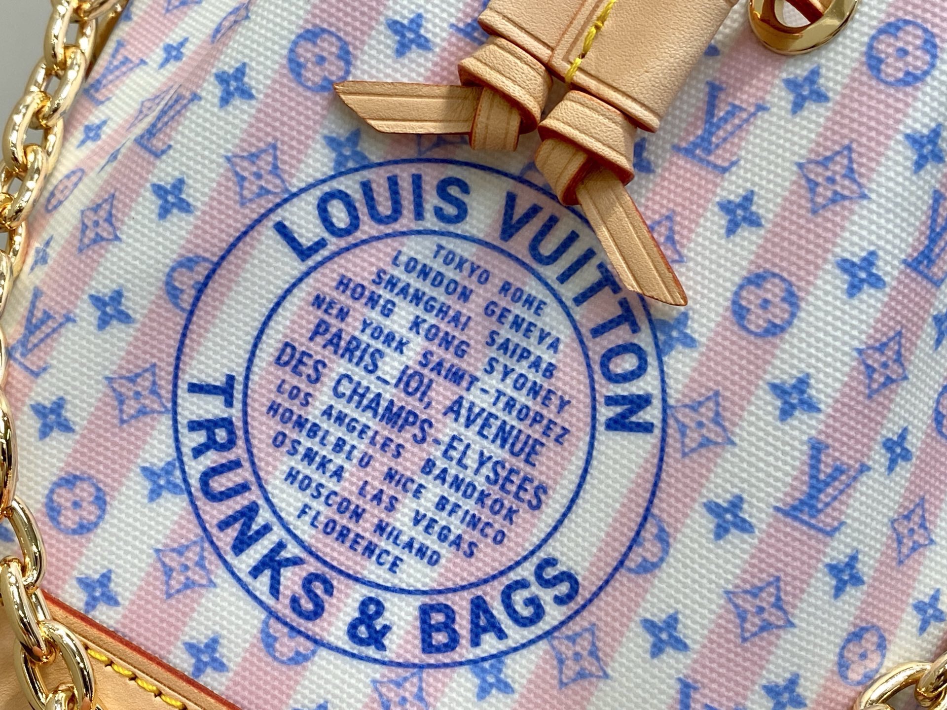 LV A貨Trunks系列迷你水桶包 彩色Monogram斜背包