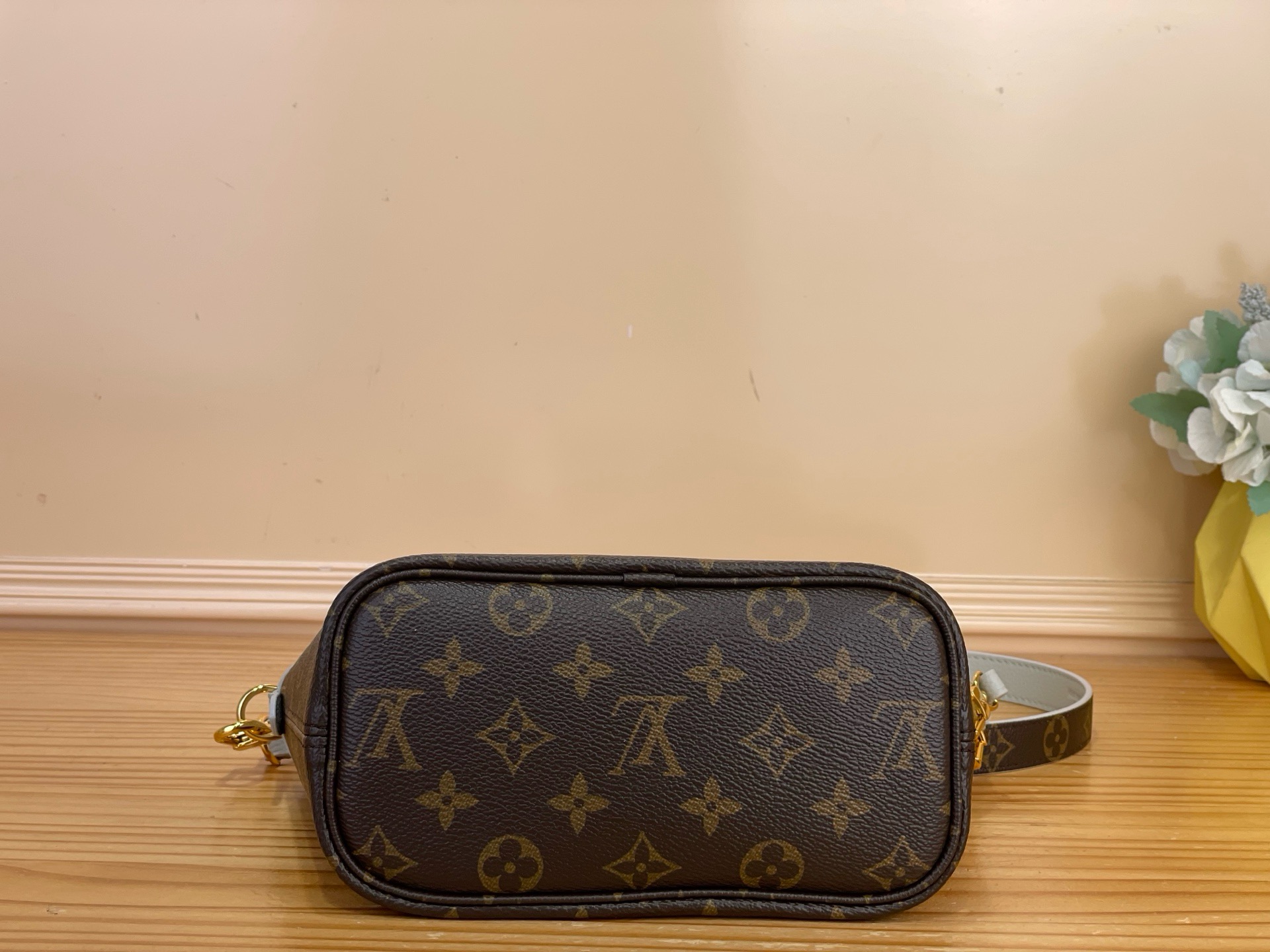 LV 高仿 Monogram 刺繡Speedy旅行包 天空藍手提斜背包