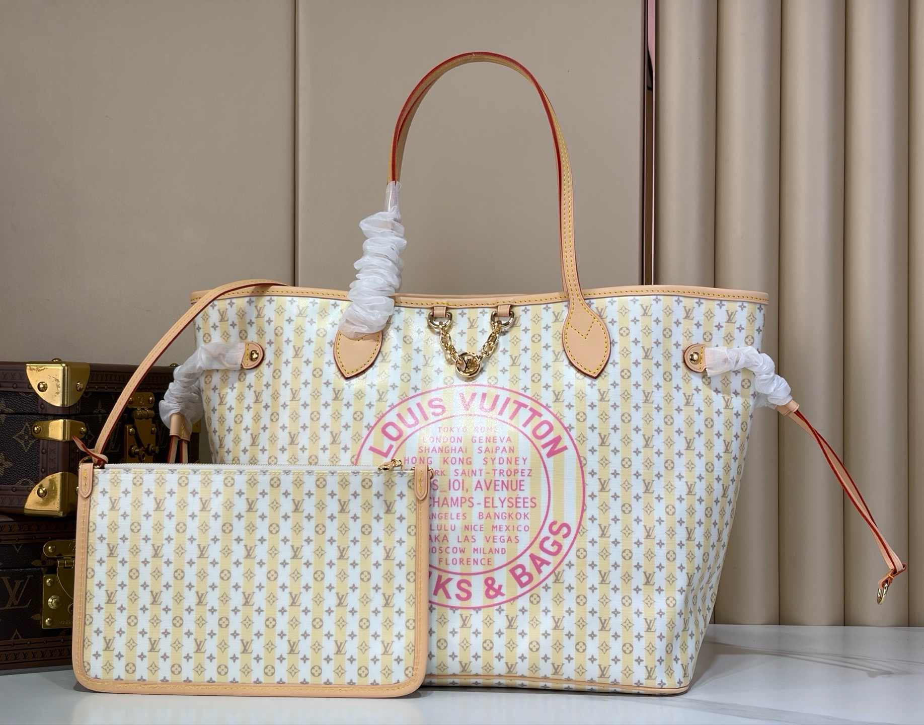 LV 原單 Trunks & Bags 復古老花托特包 大容量購物包