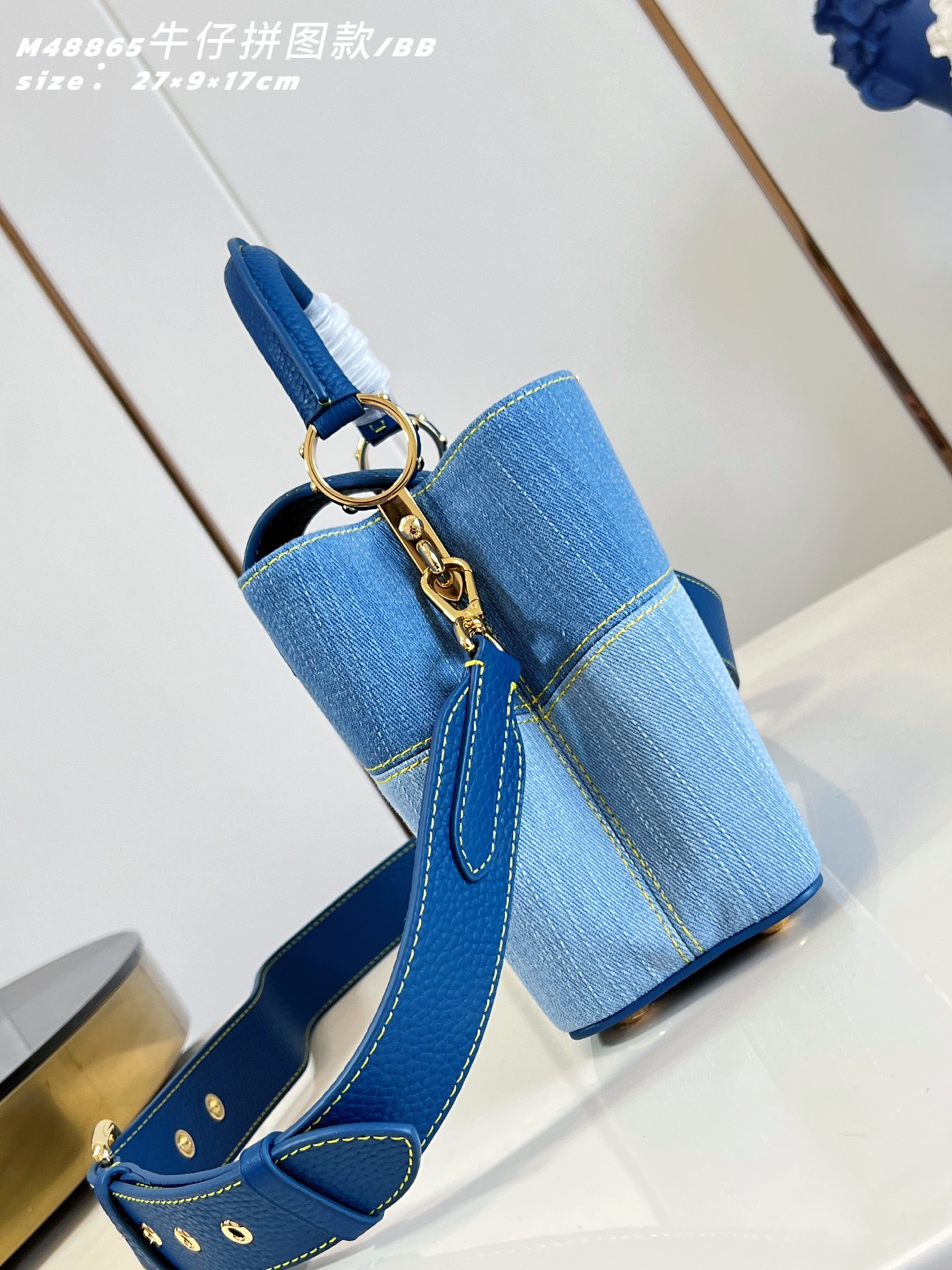 LV A貨 Capucines 牛仔拼接手提包 BB款 單肩斜背包| 12 LV A貨 Capucines 牛仔拼接手提包 BB款 單肩斜背包