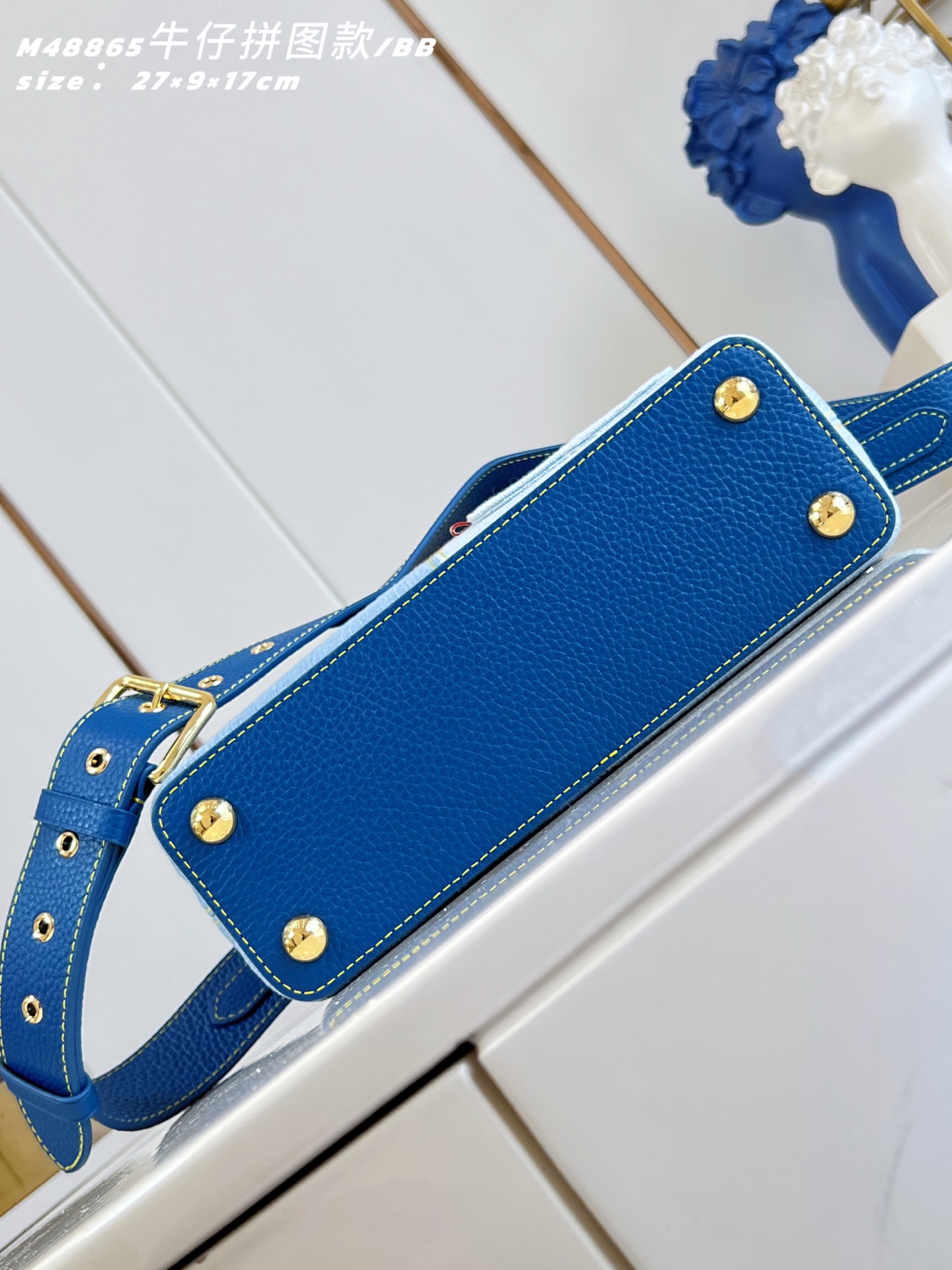 LV A貨 Capucines 牛仔拼接手提包 BB款 單肩斜背包| 10 LV A貨 Capucines 牛仔拼接手提包 BB款 單肩斜背包