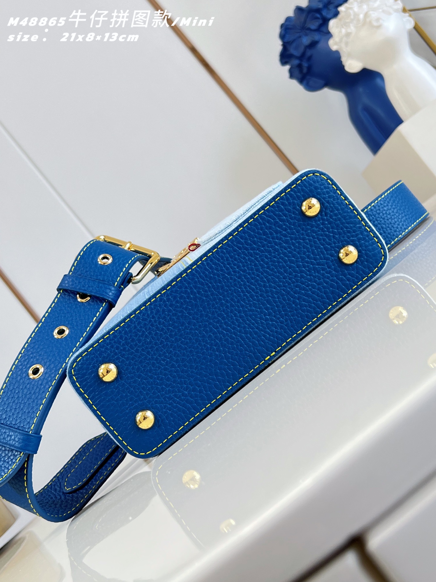 LV 高仿 Capucines Mini 牛仔拼接手提包 斜背女包| 10 LV 高仿 Capucines Mini 牛仔拼接手提包 斜背女包