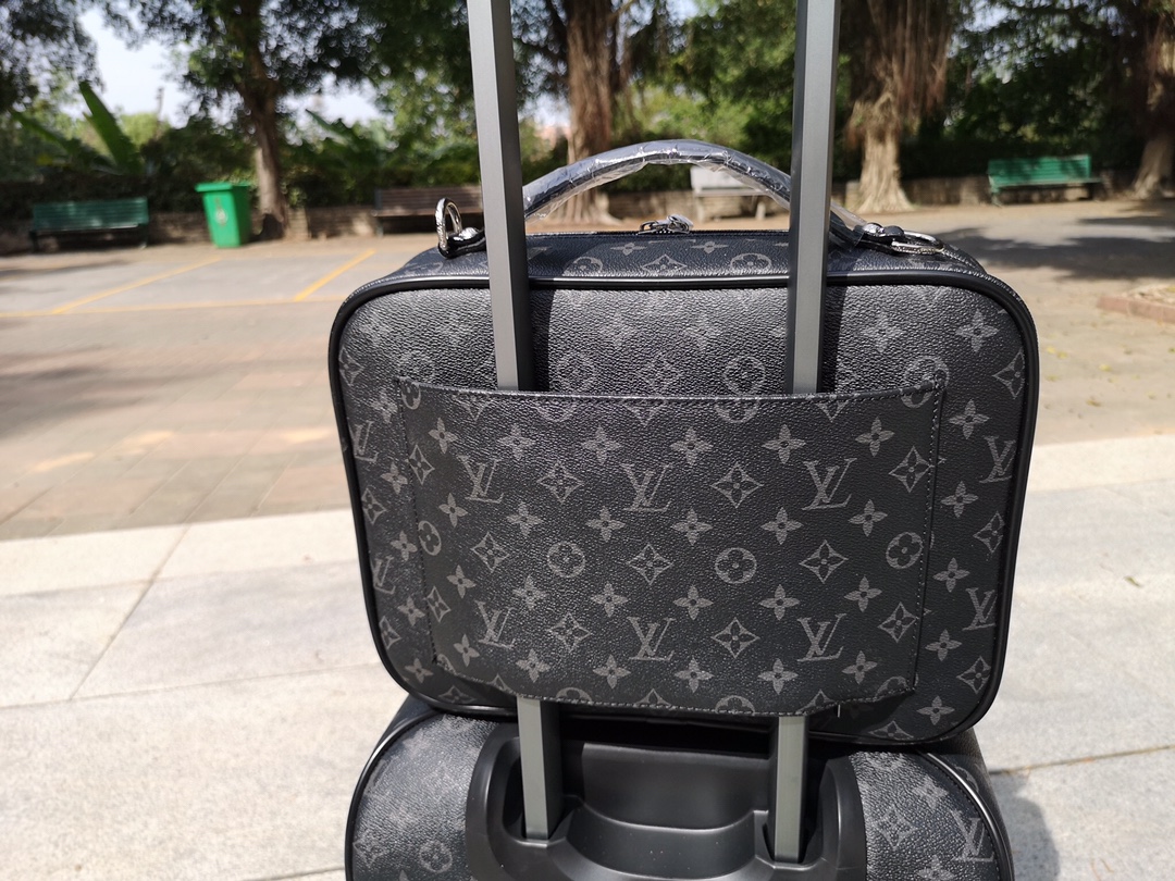 LV 一比一 Eclipse Monogram 拉桿旅行箱 商務登機箱