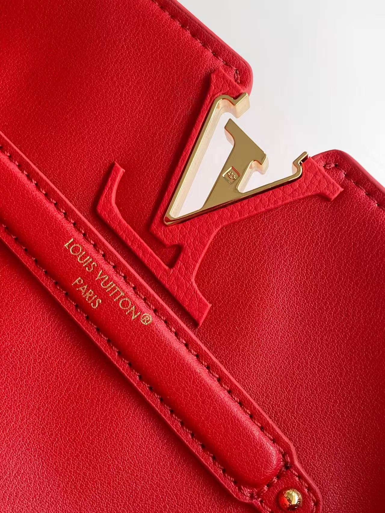 LV A貨 女款 Capucines 手提肩背包 紅色皮革 高級感氣場款| 8 LV A貨 女款 Capucines 手提肩背包 紅色皮革 高級感氣場款