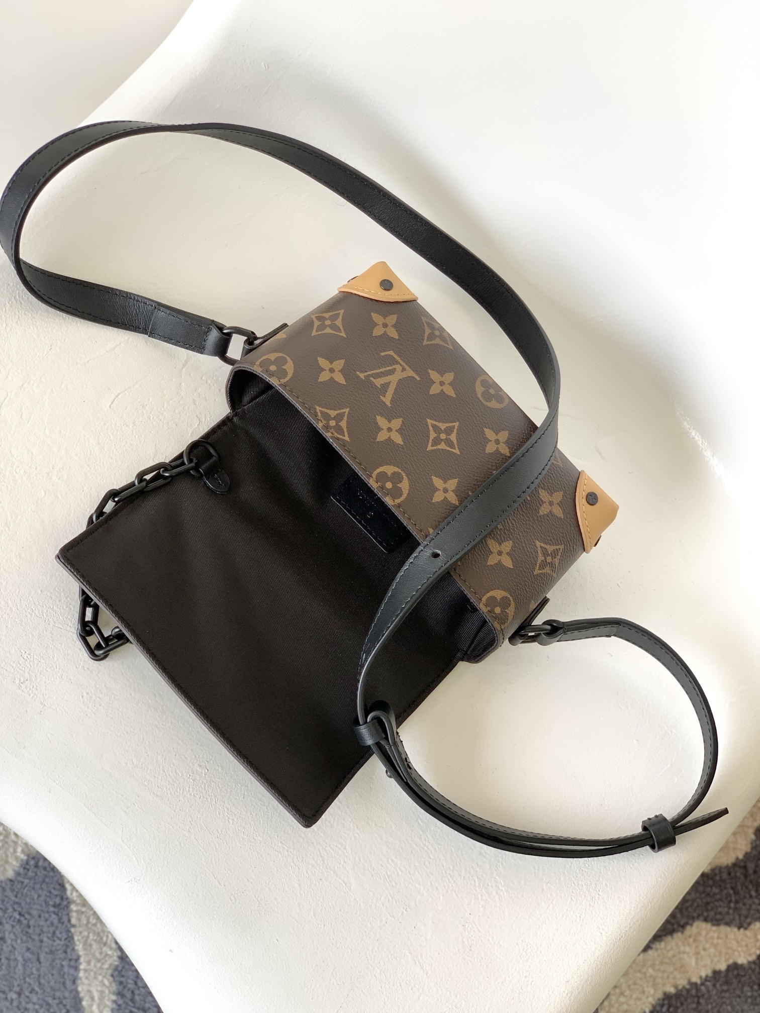 LV 高仿 女款 老花拼皮鏈條斜背包 經典設計 百搭時尚款| 9 LV 高仿 女款 老花拼皮鏈條斜背包 經典設計 百搭時尚款